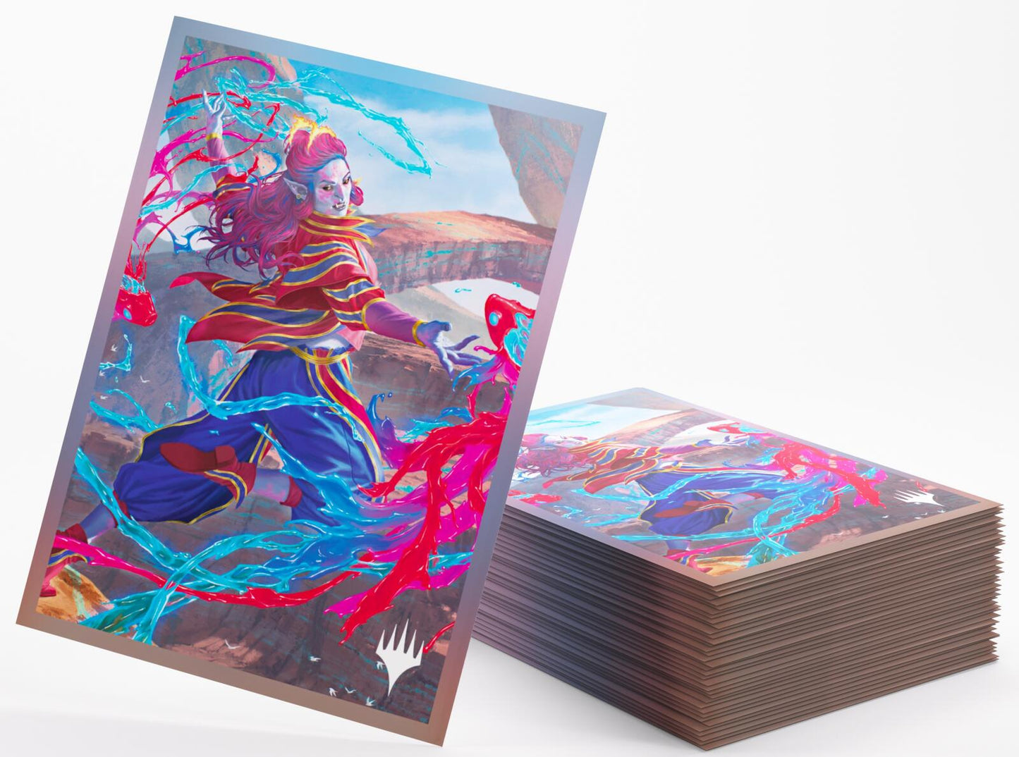 Gamegenic Magic The Gathering Secrets of Strixhaven Premium Art Sleeves - Rootha, Mastering the Moment (66 x 92 mm) (105 Sleeves Per Pack)