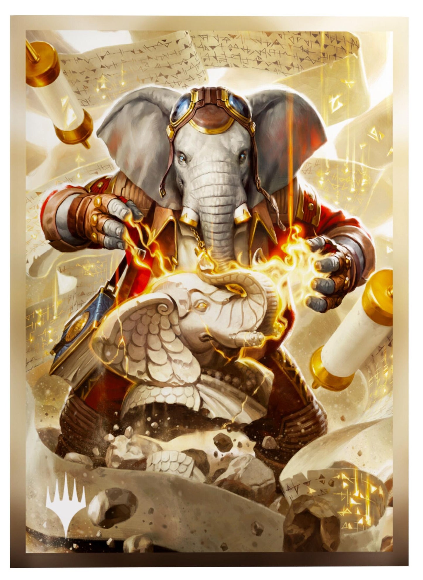 Gamegenic Magic The Gathering Secrets of Strixhaven Premium Art Sleeves - Quintorius, History Chaser (66 x 92 mm) (105 Sleeves Per Pack)