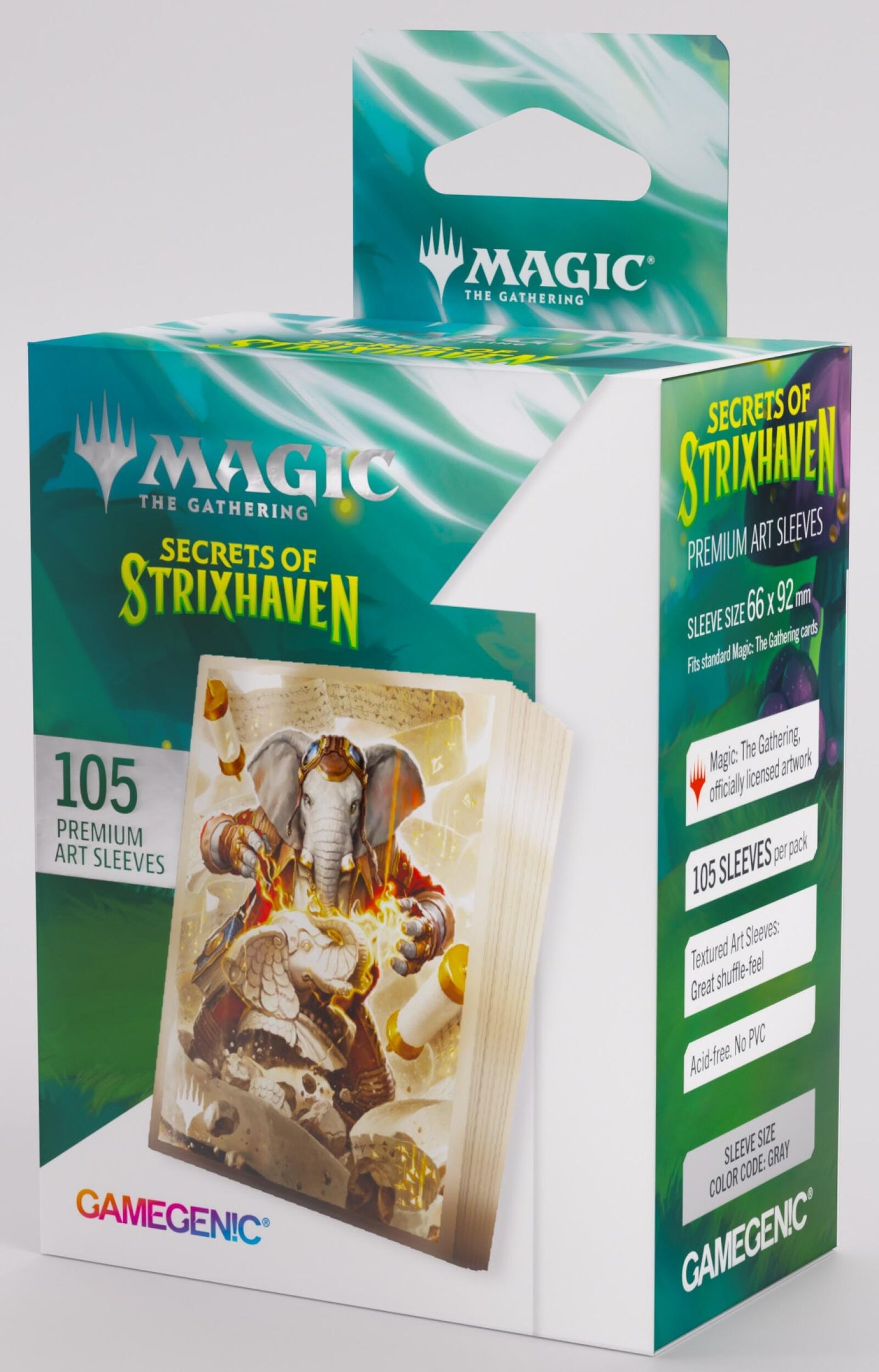 Gamegenic Magic The Gathering Secrets of Strixhaven Premium Art Sleeves - Quintorius, History Chaser (66 x 92 mm) (105 Sleeves Per Pack)