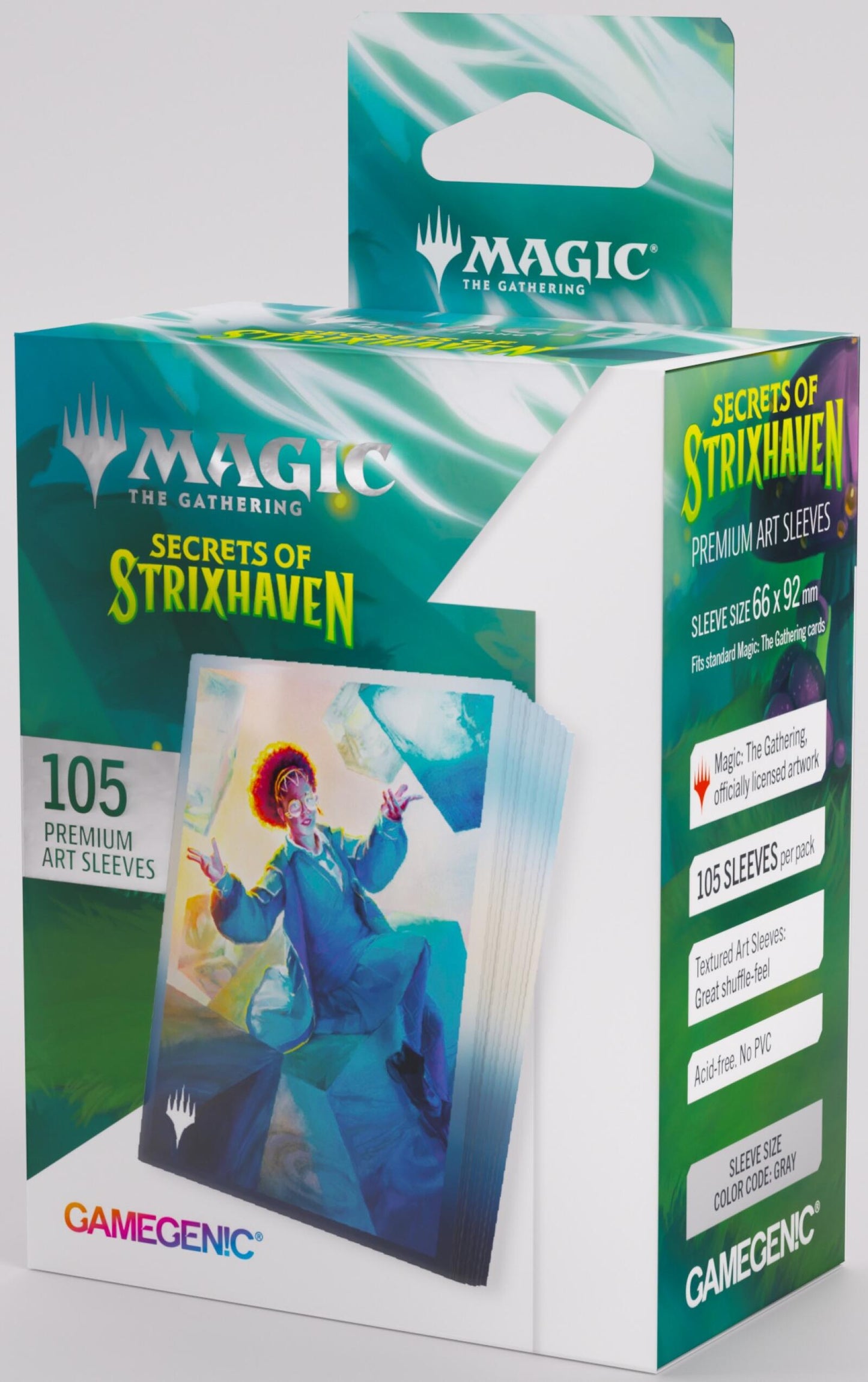 Gamegenic Magic The Gathering Secrets of Strixhaven Premium Art Sleeves - Zimone, Infinite Analyst (66 x 92 mm) (105 Sleeves Per Pack)