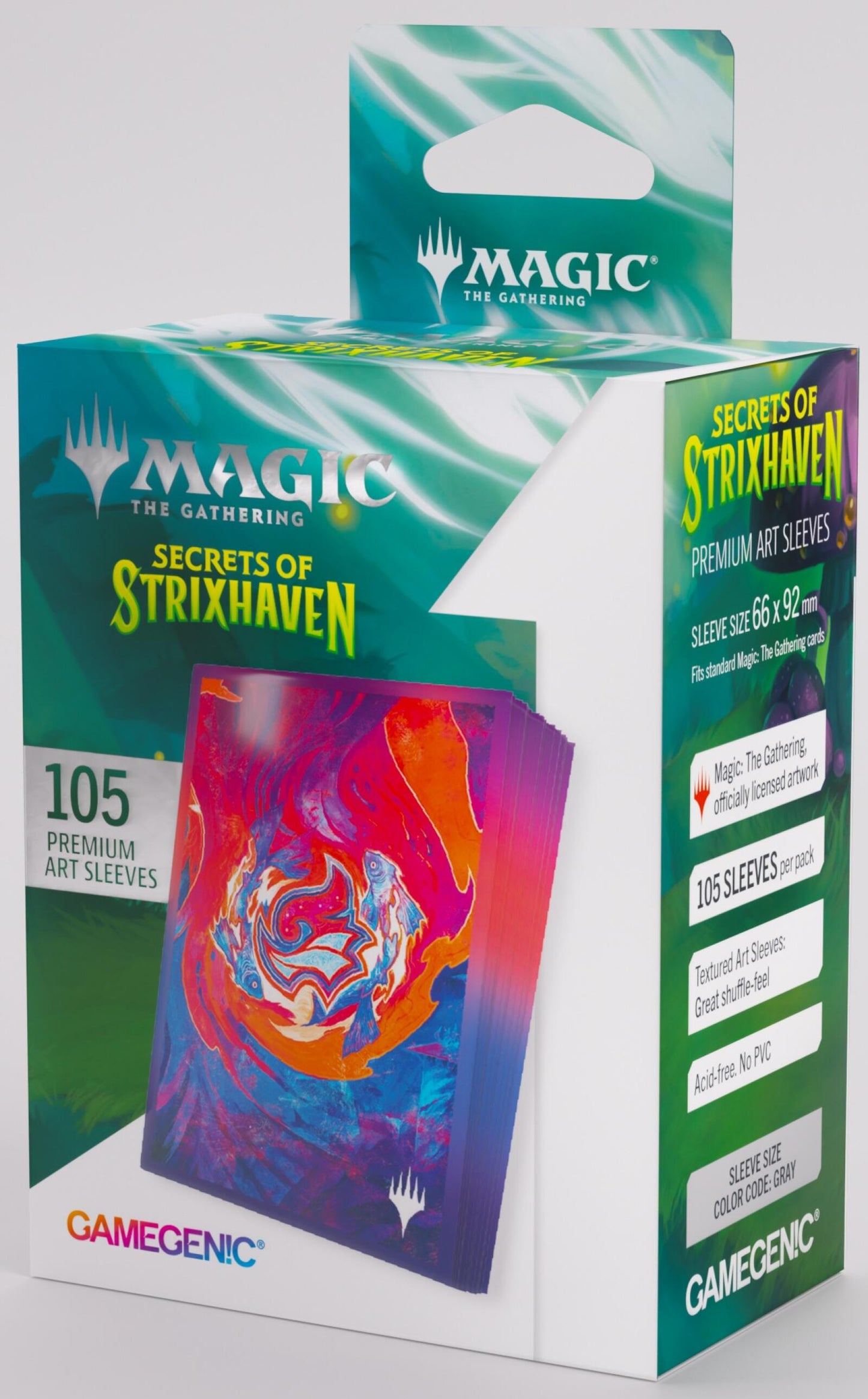 Gamegenic Magic The Gathering Secrets of Strixhaven Premium Art Sleeves - Prismari (66 x 92 mm) (105 Sleeves Per Pack)