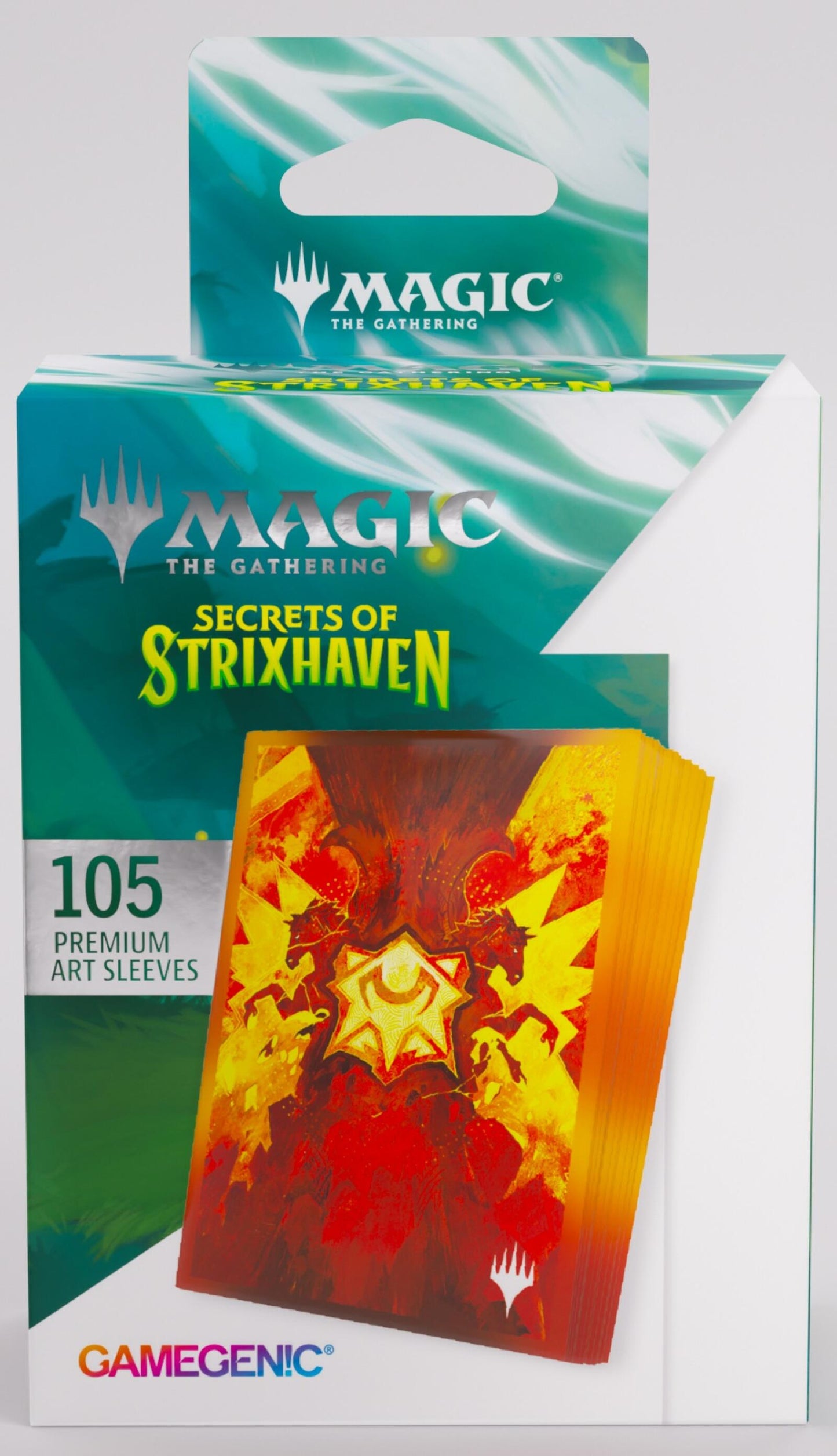 Gamegenic Magic The Gathering Secrets of Strixhaven Premium Art Sleeves - Lorehold (66 x 92 mm) (105 Sleeves Per Pack)