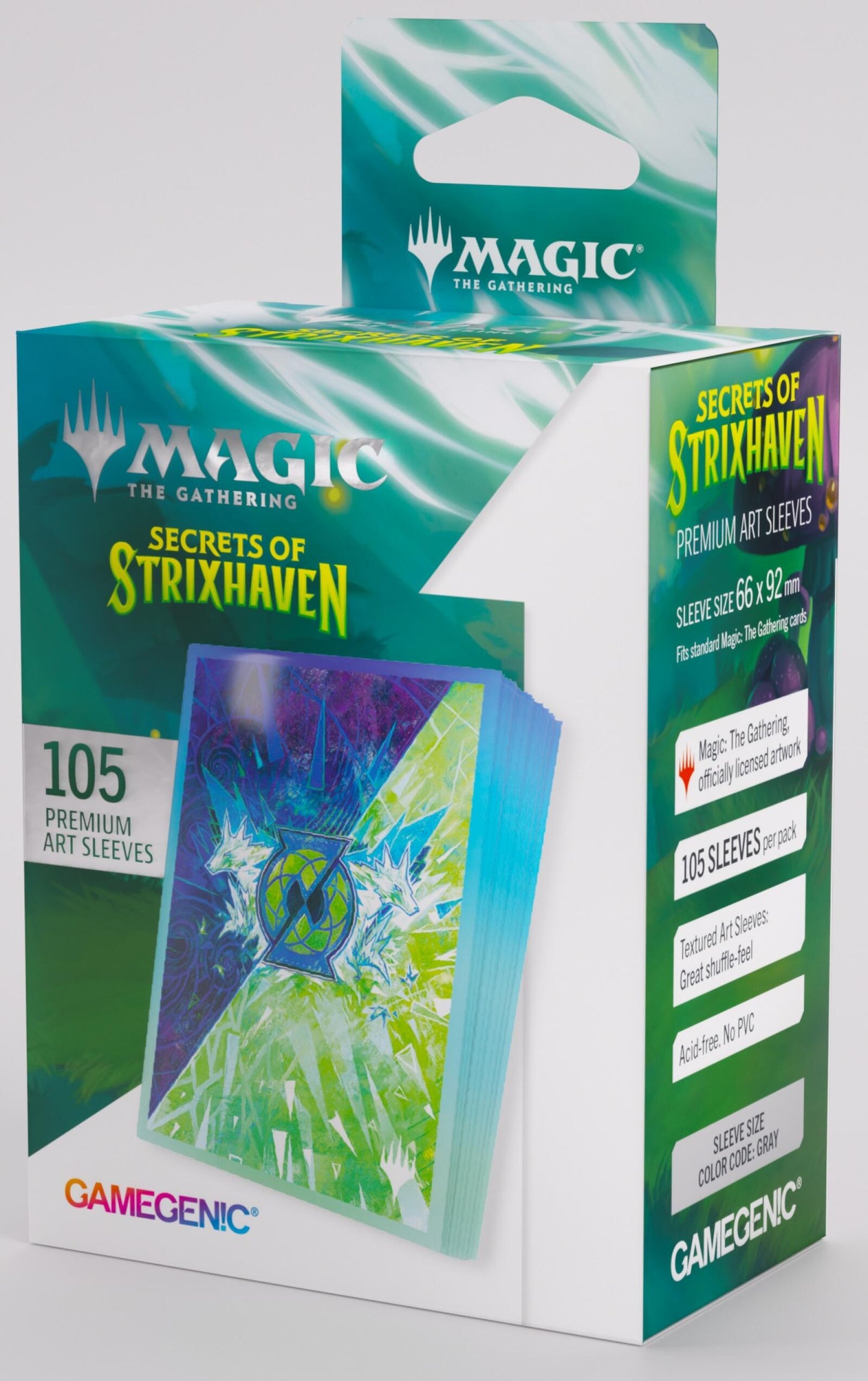 Gamegenic Magic The Gathering Secrets of Strixhaven Premium Art Sleeves - Quandrix (66 x 92 mm) (105 Sleeves Per Pack)