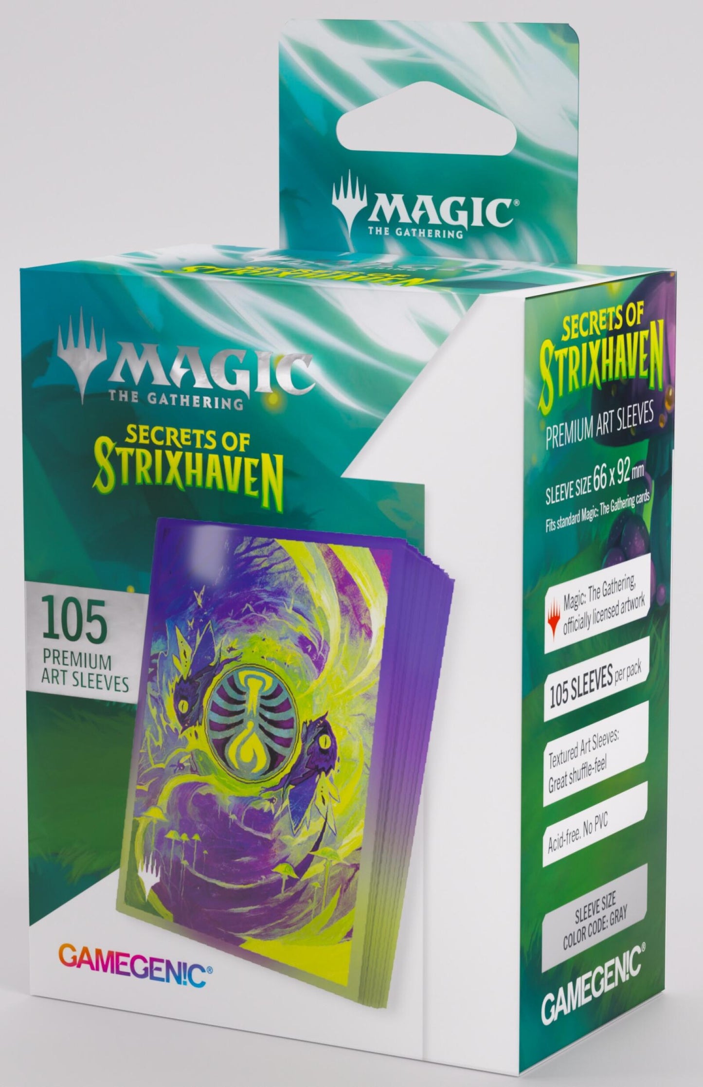 Gamegenic Magic The Gathering Secrets of Strixhaven Premium Art Sleeves - Witherbloom (66 x 92 mm) (105 Sleeves Per Pack)