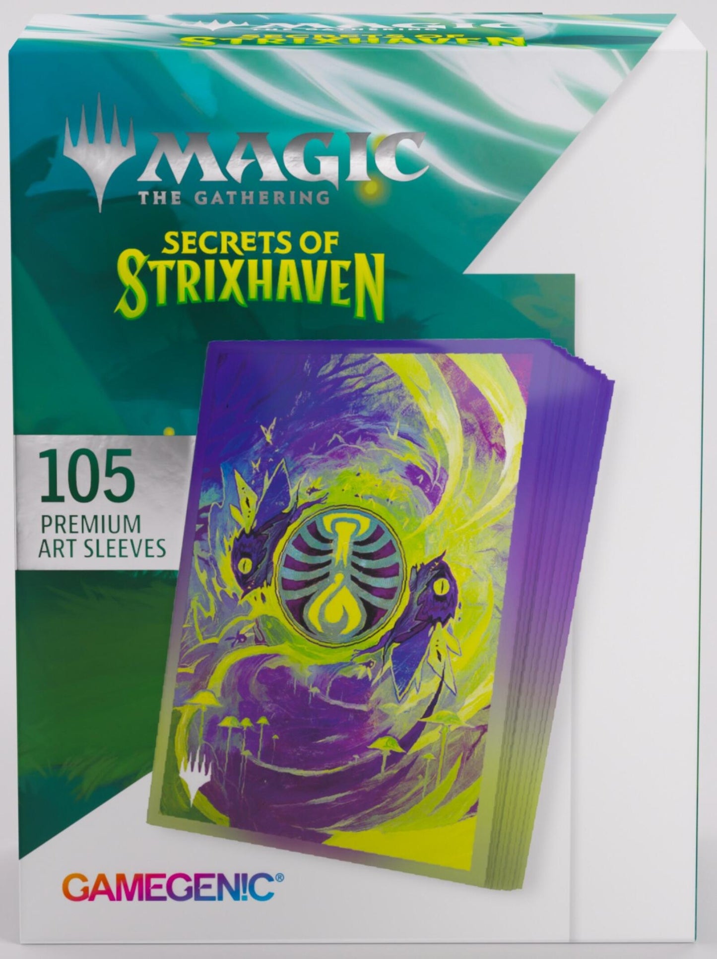 Gamegenic Magic The Gathering Secrets of Strixhaven Premium Art Sleeves - Witherbloom (66 x 92 mm) (105 Sleeves Per Pack)