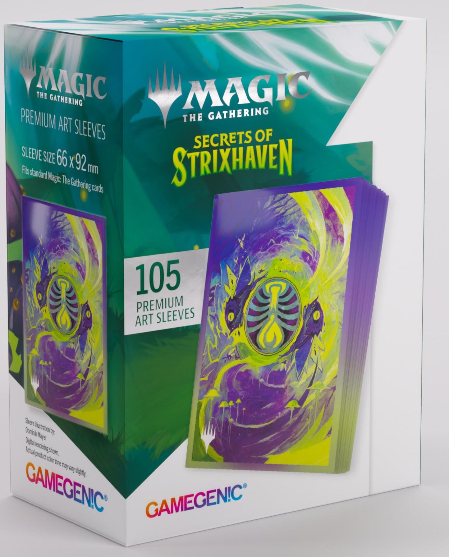 Gamegenic Magic The Gathering Secrets of Strixhaven Premium Art Sleeves - Witherbloom (66 x 92 mm) (105 Sleeves Per Pack)