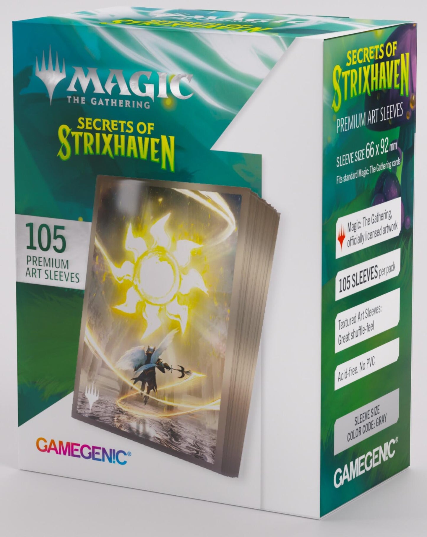 Gamegenic Magic The Gathering Secrets of Strixhaven Premium Art Sleeves - Plains (66 x 92 mm) (105 Sleeves Per Pack)