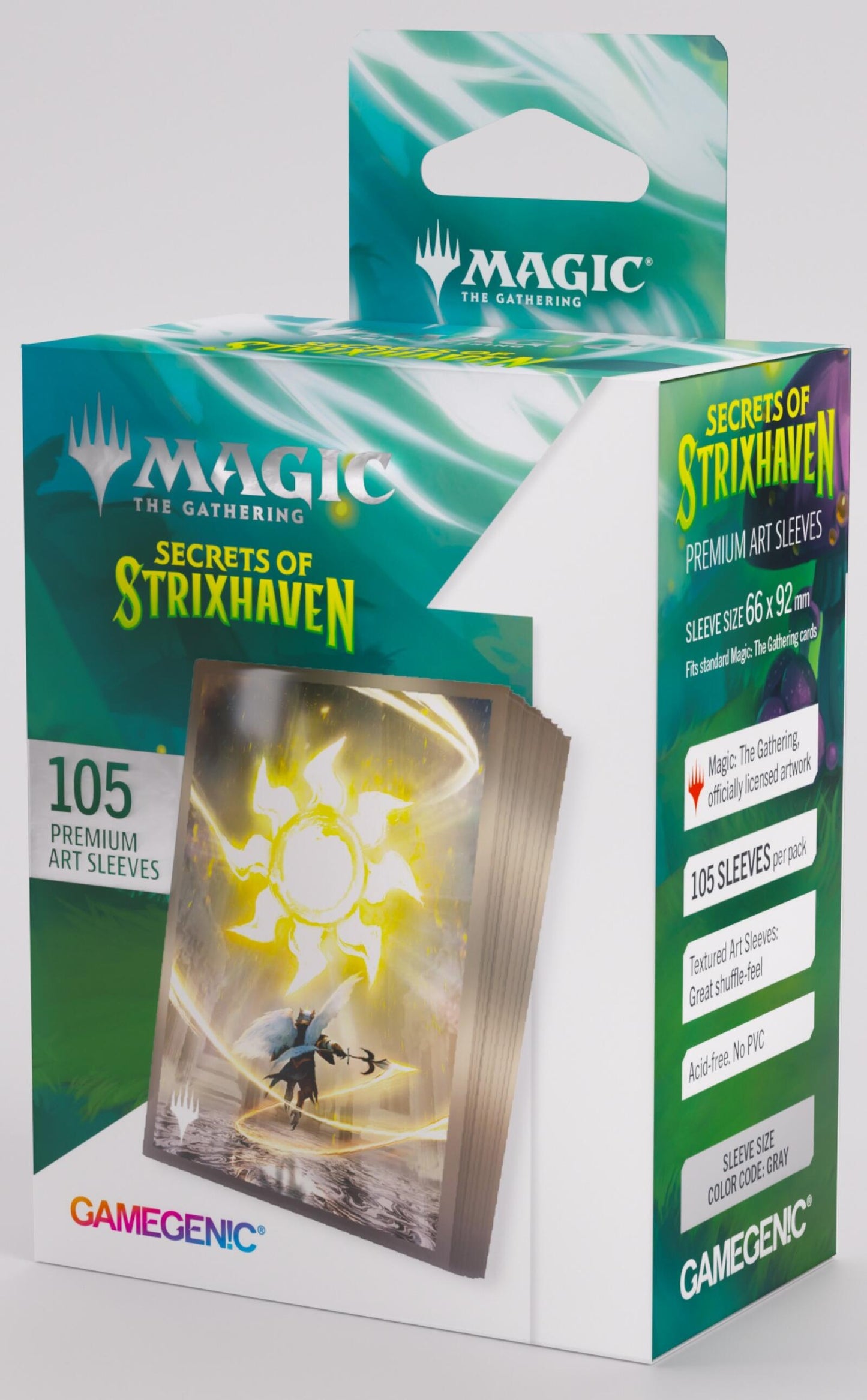 Gamegenic Magic The Gathering Secrets of Strixhaven Premium Art Sleeves - Plains (66 x 92 mm) (105 Sleeves Per Pack)