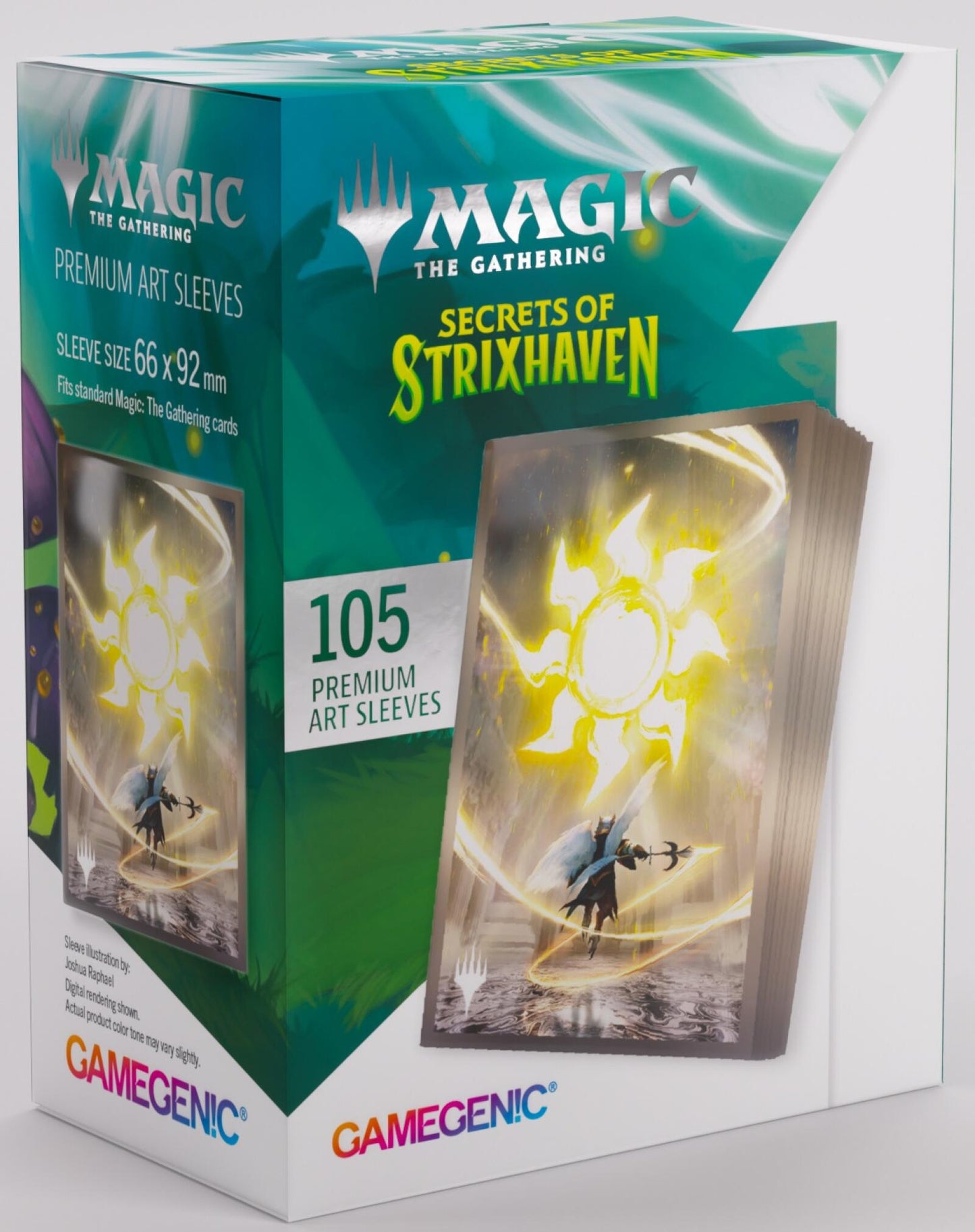 Gamegenic Magic The Gathering Secrets of Strixhaven Premium Art Sleeves - Plains (66 x 92 mm) (105 Sleeves Per Pack)