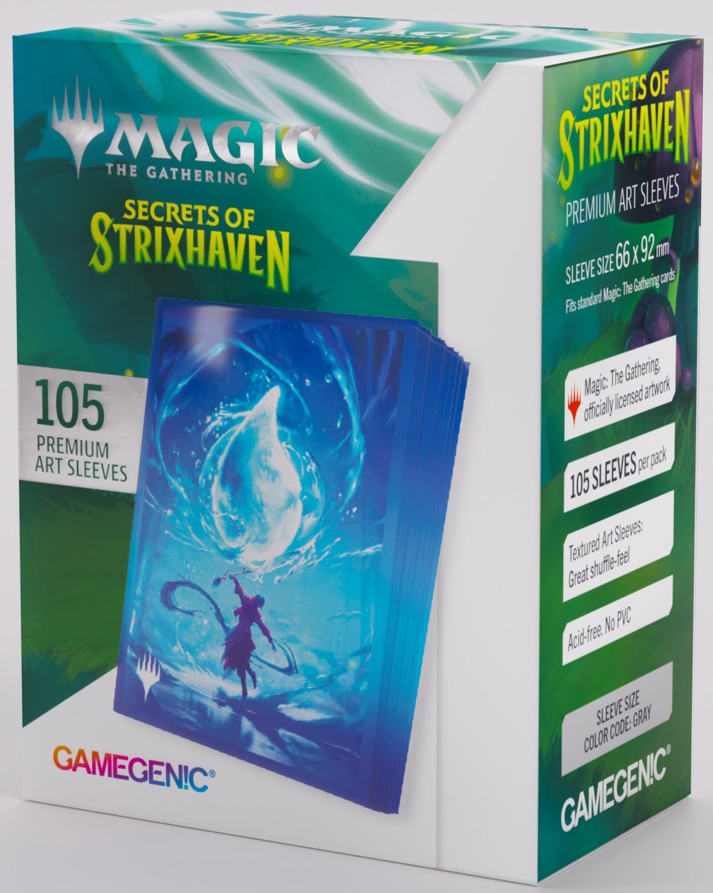 Gamegenic Magic The Gathering Secrets of Strixhaven Premium Art Sleeves - Island (66 x 92 mm) (105 Sleeves Per Pack)