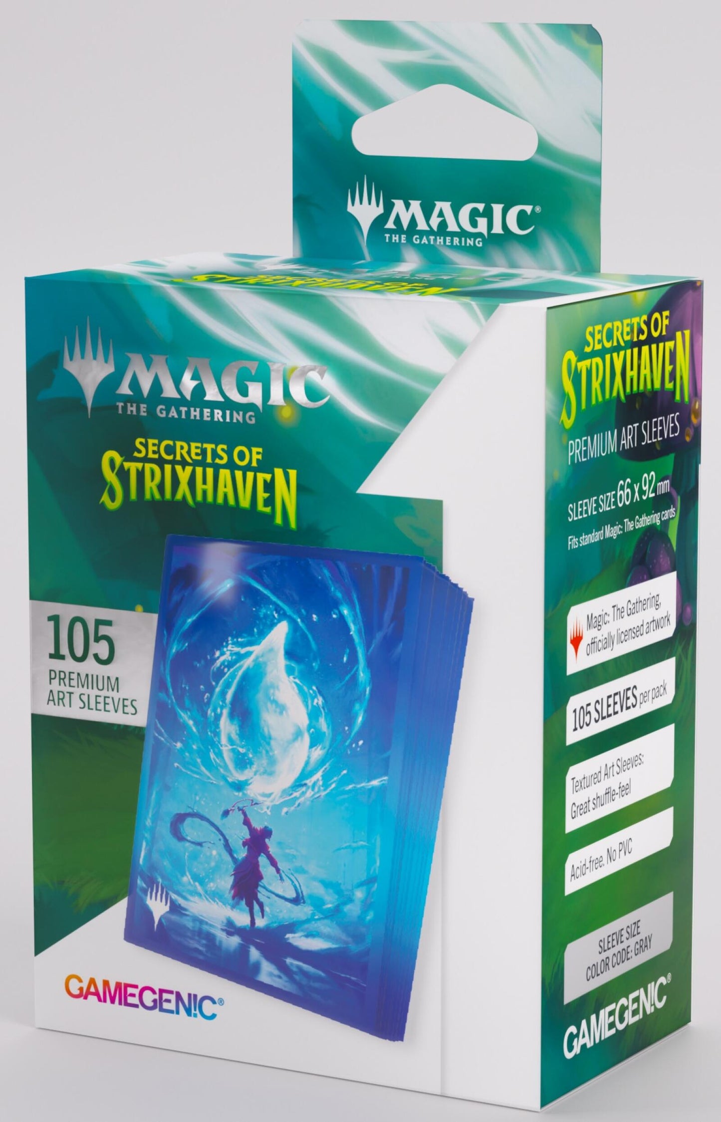 Gamegenic Magic The Gathering Secrets of Strixhaven Premium Art Sleeves - Island (66 x 92 mm) (105 Sleeves Per Pack)