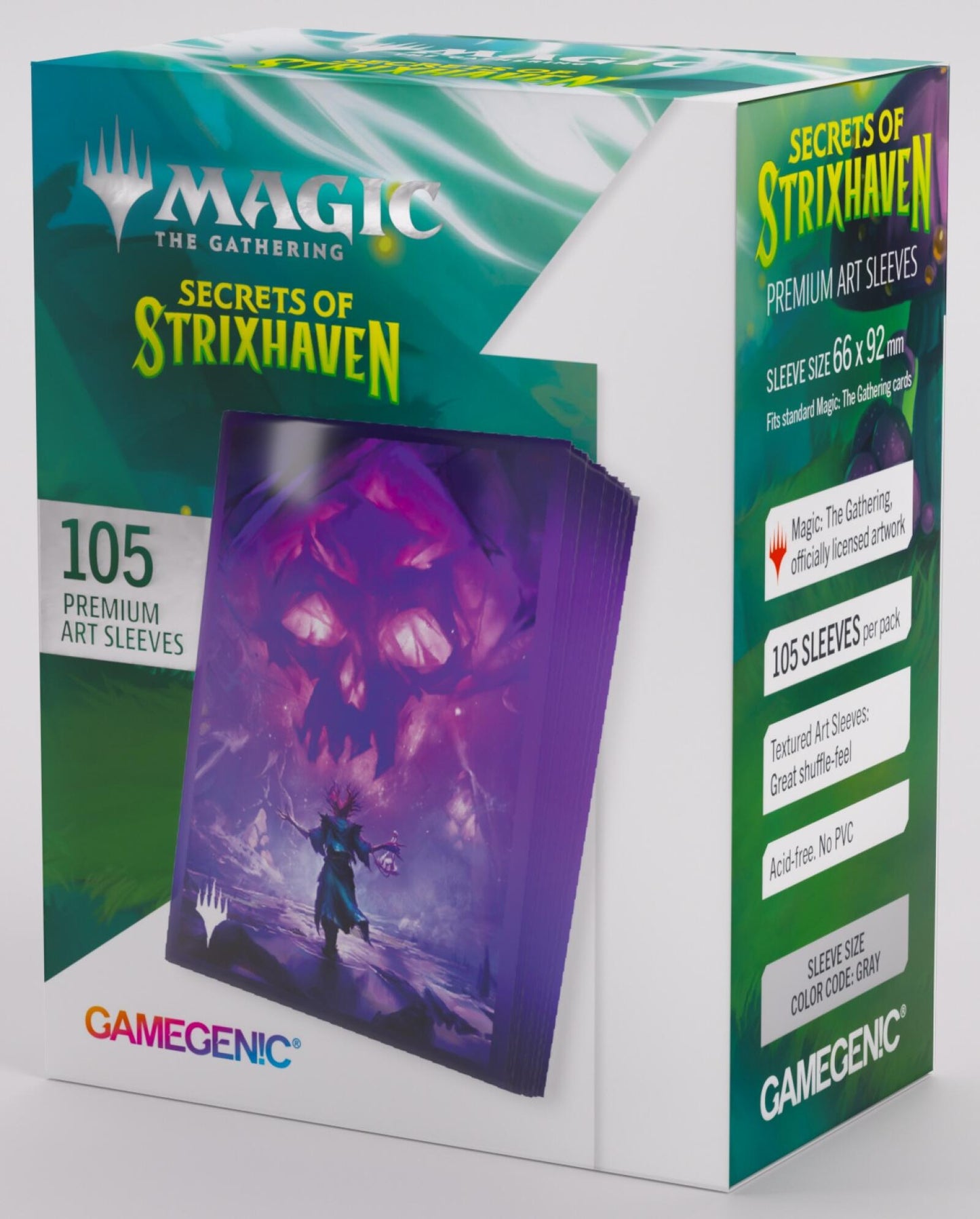 Gamegenic Magic The Gathering Secrets of Strixhaven Premium Art Sleeves - Swamp (66 x 92 mm) (105 Sleeves Per Pack)