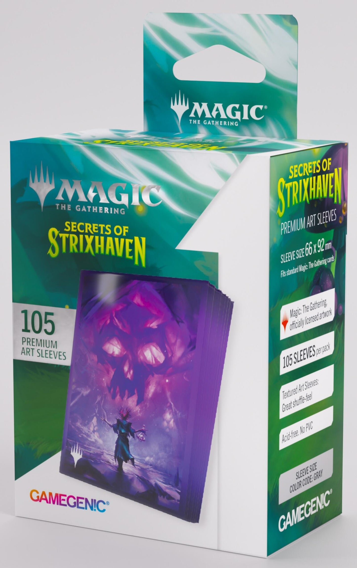 Gamegenic Magic The Gathering Secrets of Strixhaven Premium Art Sleeves - Swamp (66 x 92 mm) (105 Sleeves Per Pack)