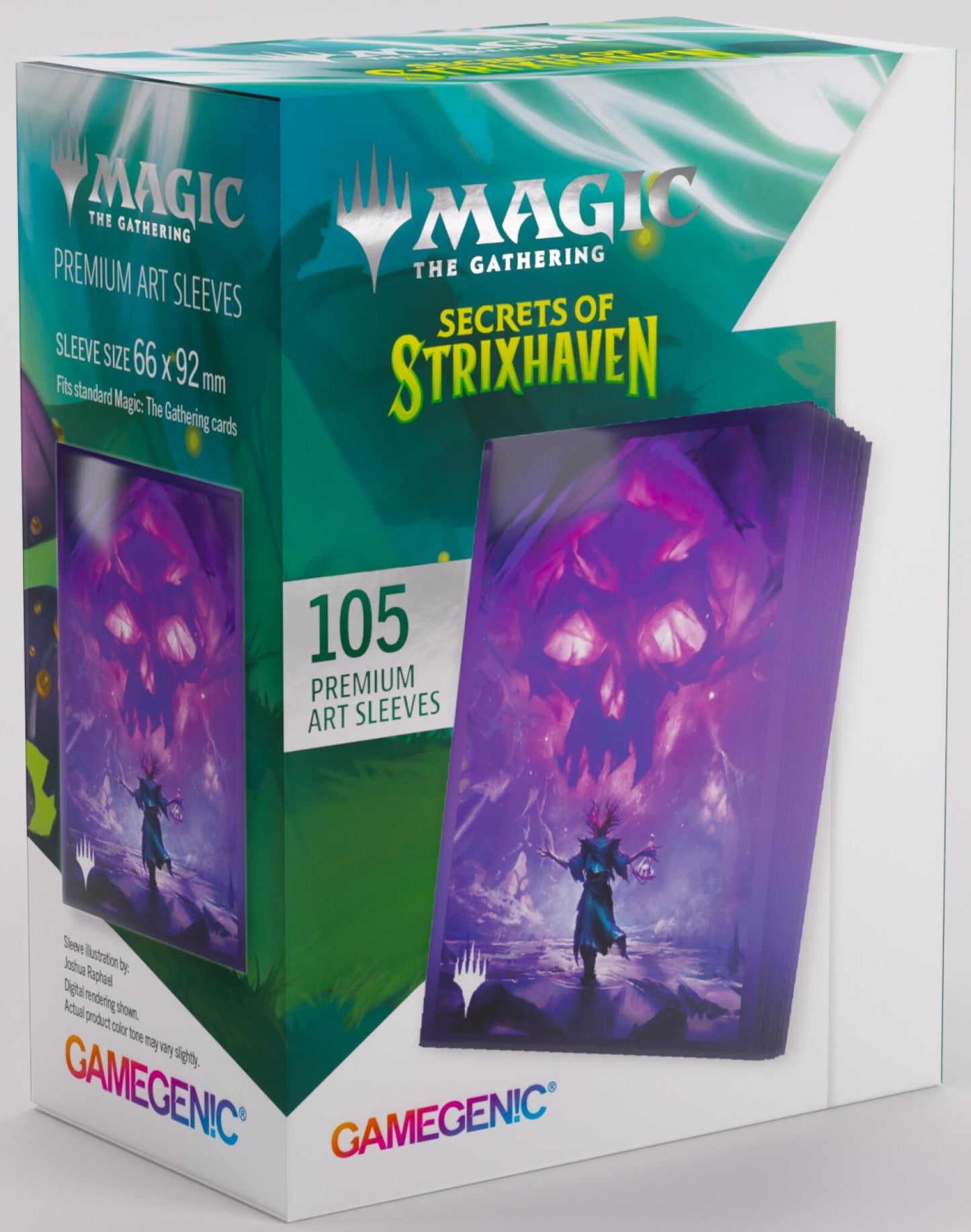 Gamegenic Magic The Gathering Secrets of Strixhaven Premium Art Sleeves - Swamp (66 x 92 mm) (105 Sleeves Per Pack)