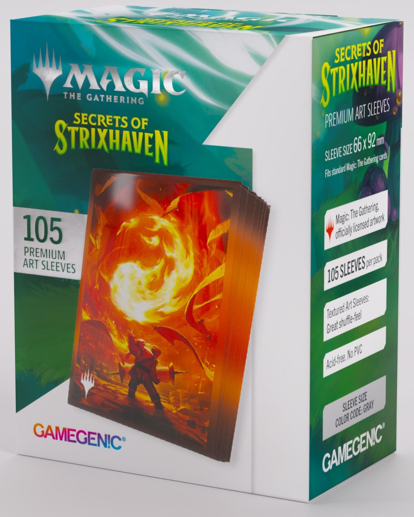 Gamegenic Magic The Gathering Secrets of Strixhaven Premium Art Sleeves - Mountain (66 x 92 mm) (105 Sleeves Per Pack)