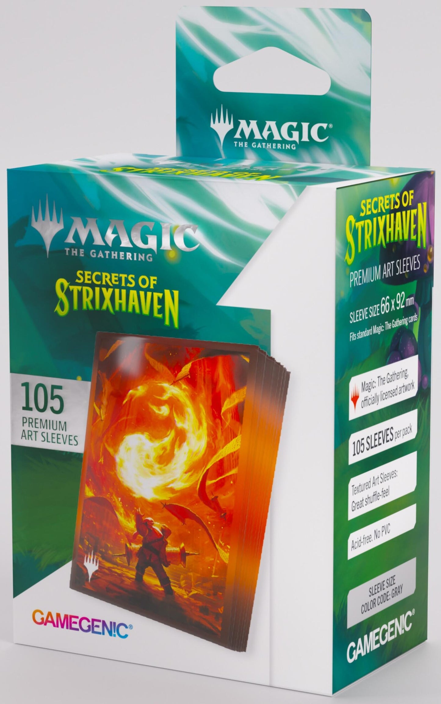 Gamegenic Magic The Gathering Secrets of Strixhaven Premium Art Sleeves - Mountain (66 x 92 mm) (105 Sleeves Per Pack)