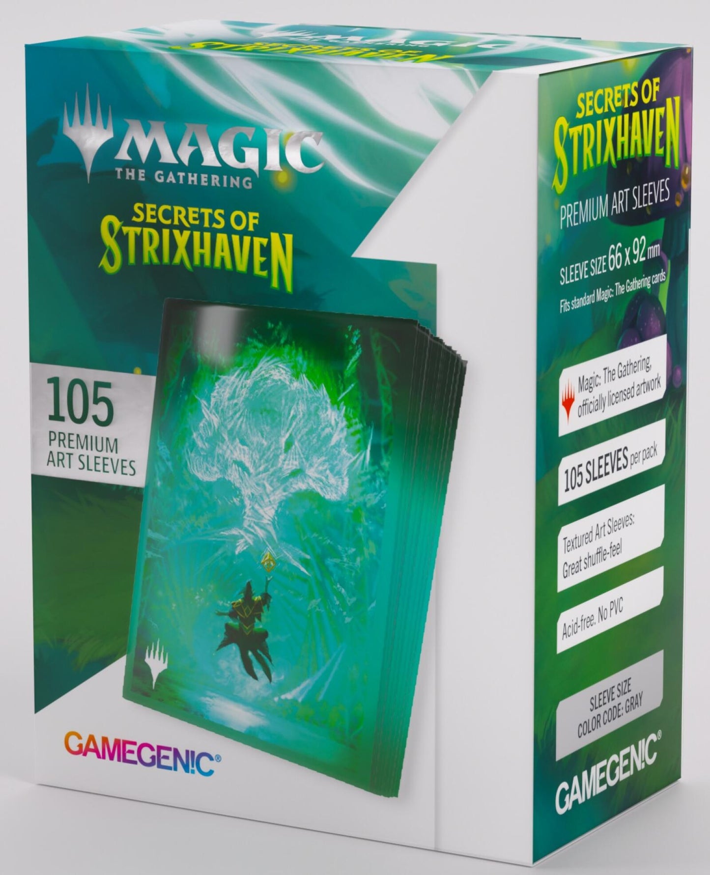 Gamegenic Magic The Gathering Secrets of Strixhaven Premium Art Sleeves - Forest (66 x 92 mm) (105 Sleeves Per Pack)
