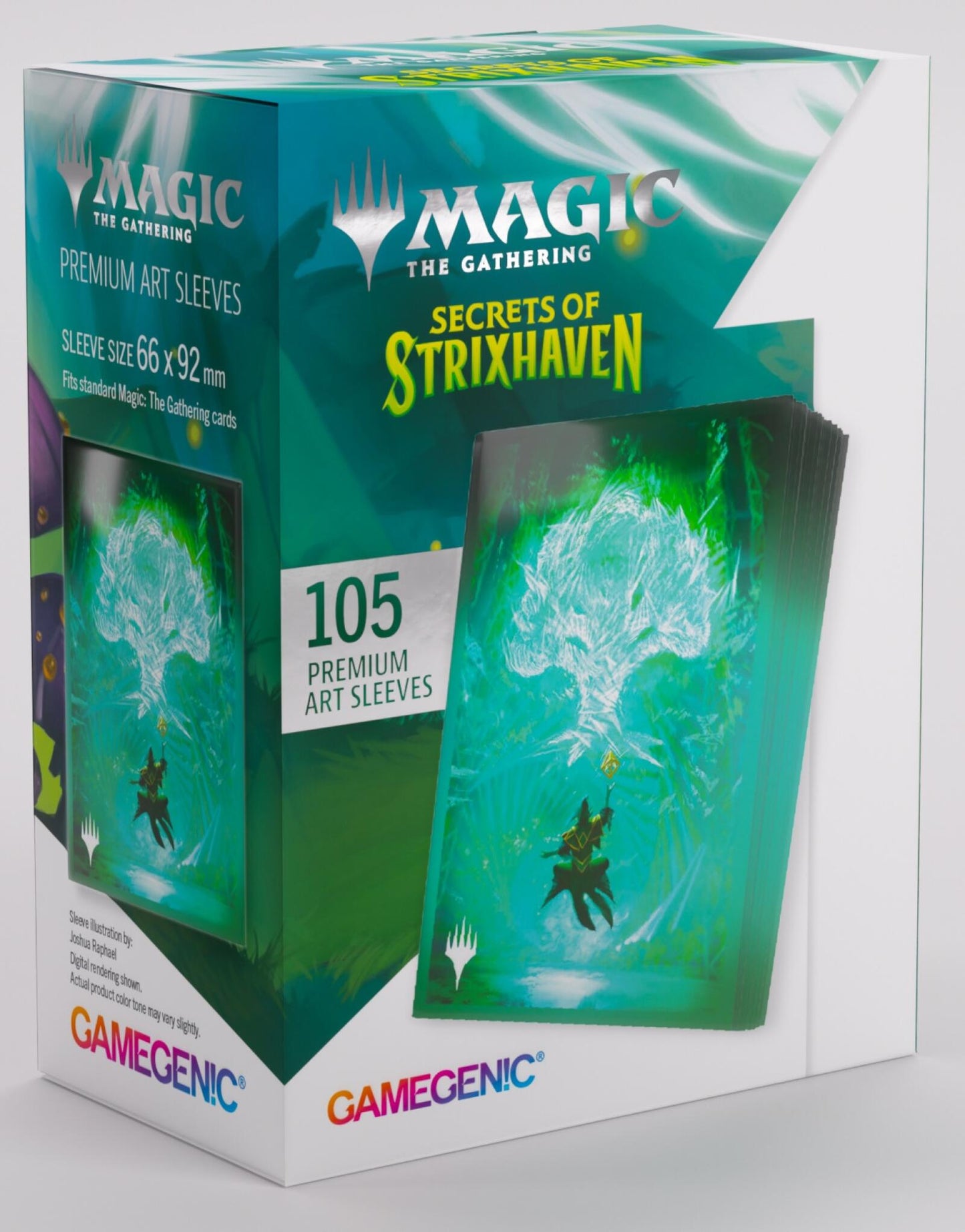 Gamegenic Magic The Gathering Secrets of Strixhaven Premium Art Sleeves - Forest (66 x 92 mm) (105 Sleeves Per Pack)