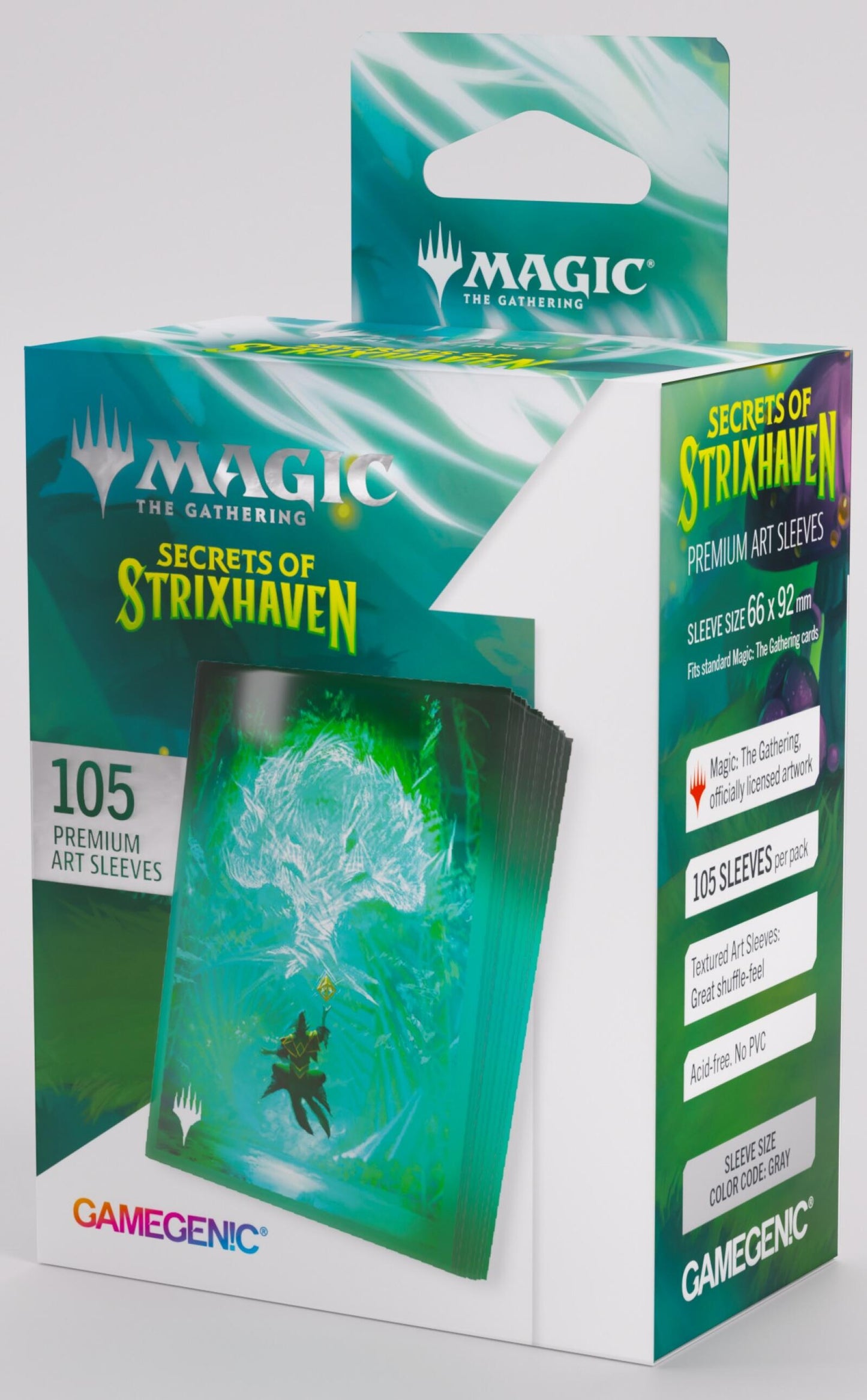 Gamegenic Magic The Gathering Secrets of Strixhaven Premium Art Sleeves - Forest (66 x 92 mm) (105 Sleeves Per Pack)