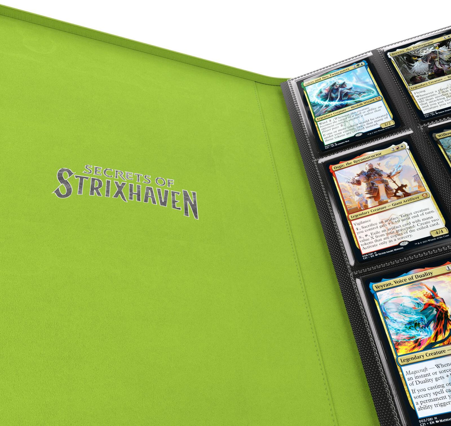 Gamegenic Magic The Gathering Secrets of Strixhaven Zip-Up Album 18-Pocket - Black/Green