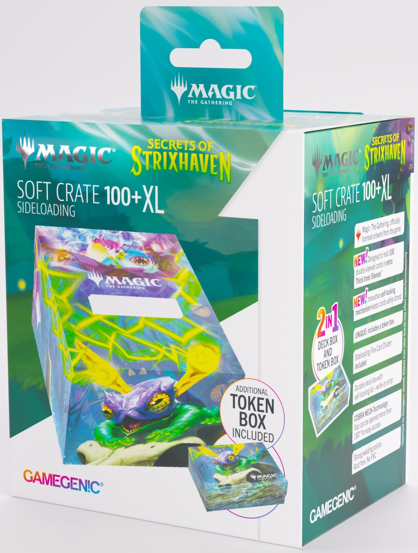 Gamegenic Magic The Gathering Secrets of Strixhaven Soft Crate 100+ XL Sideloading - Bogwater Lumaret/Dina, Essence Brewer