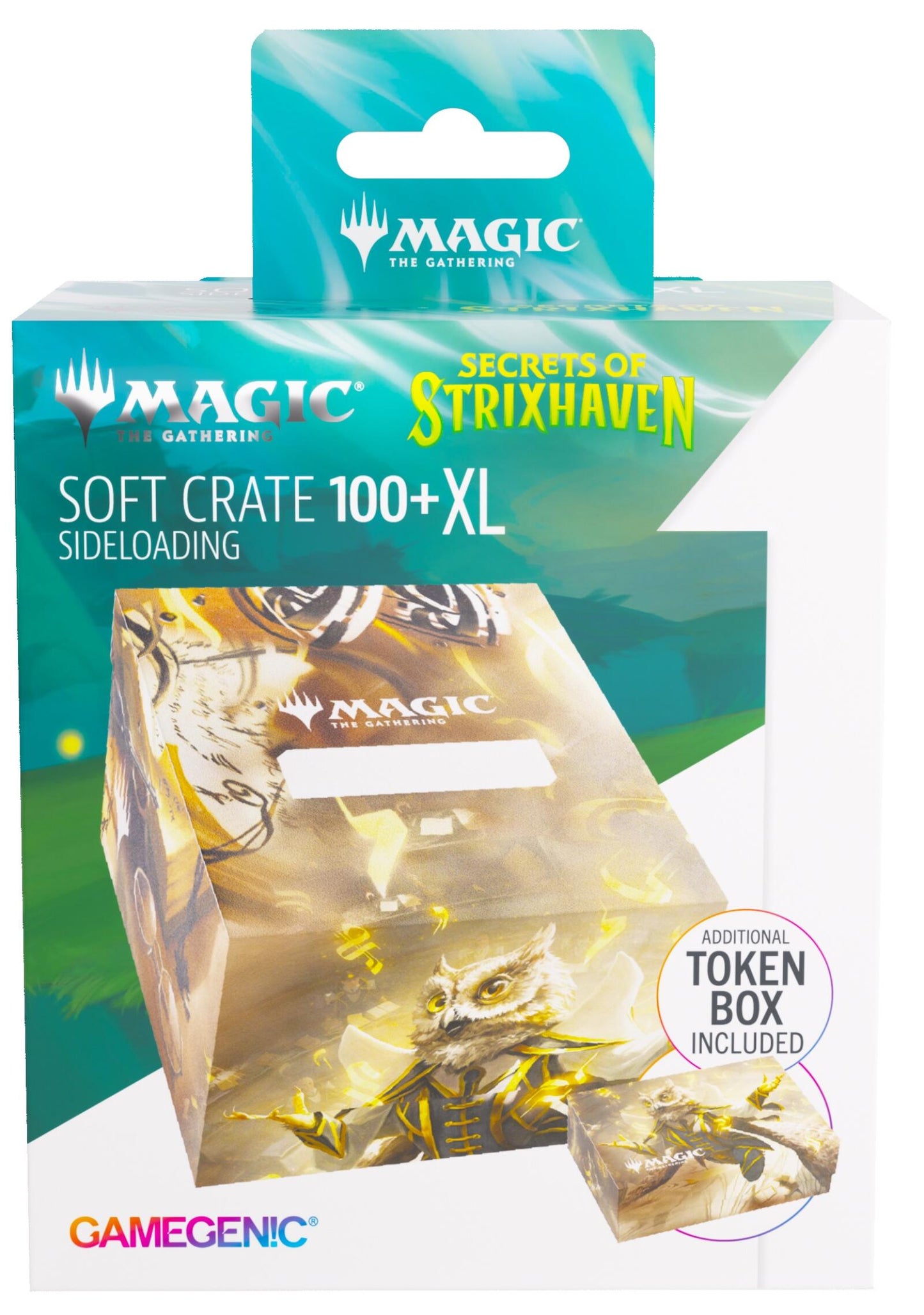 Gamegenic Magic The Gathering Secrets of Strixhaven Soft Crate 100+ XL Sideloading - Stirring Hopesinger/Inkling Token