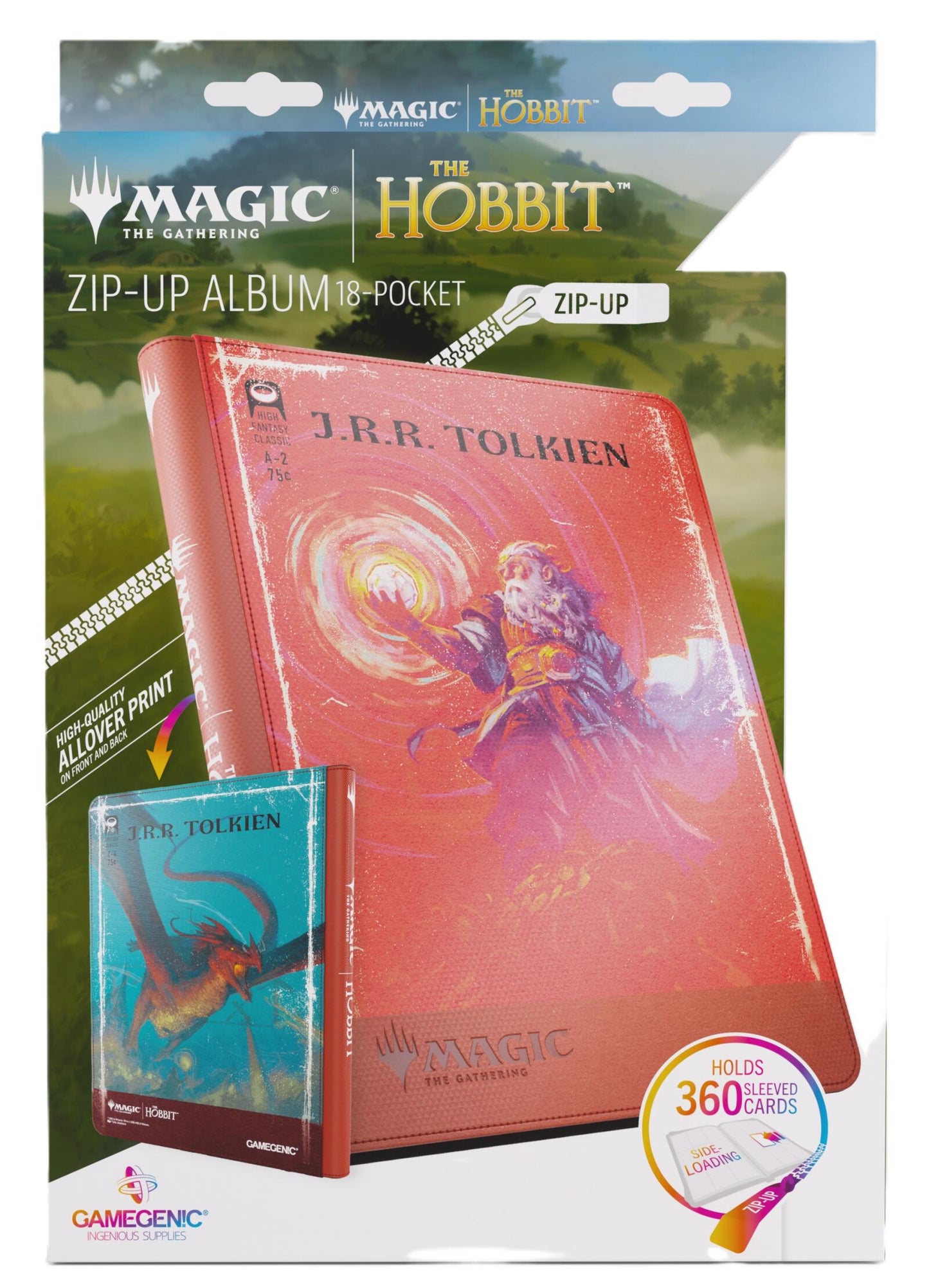 Gamegenic Magic The Gathering The Hobbit Zip-Up Album 18-Pocket - The Arkenstone/Smaug, Worm of Dread