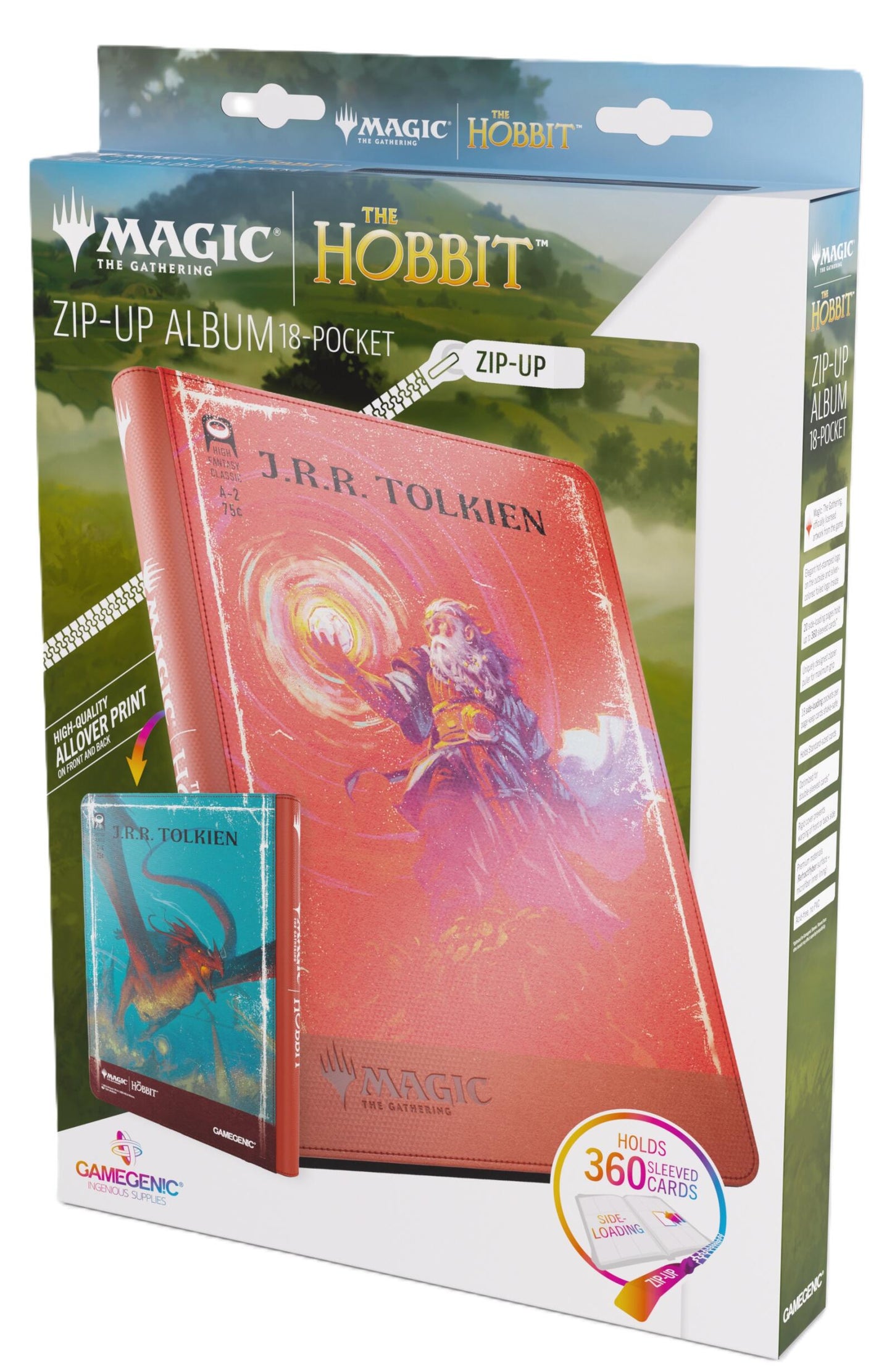 Gamegenic Magic The Gathering The Hobbit Zip-Up Album 18-Pocket - The Arkenstone/Smaug, Worm of Dread