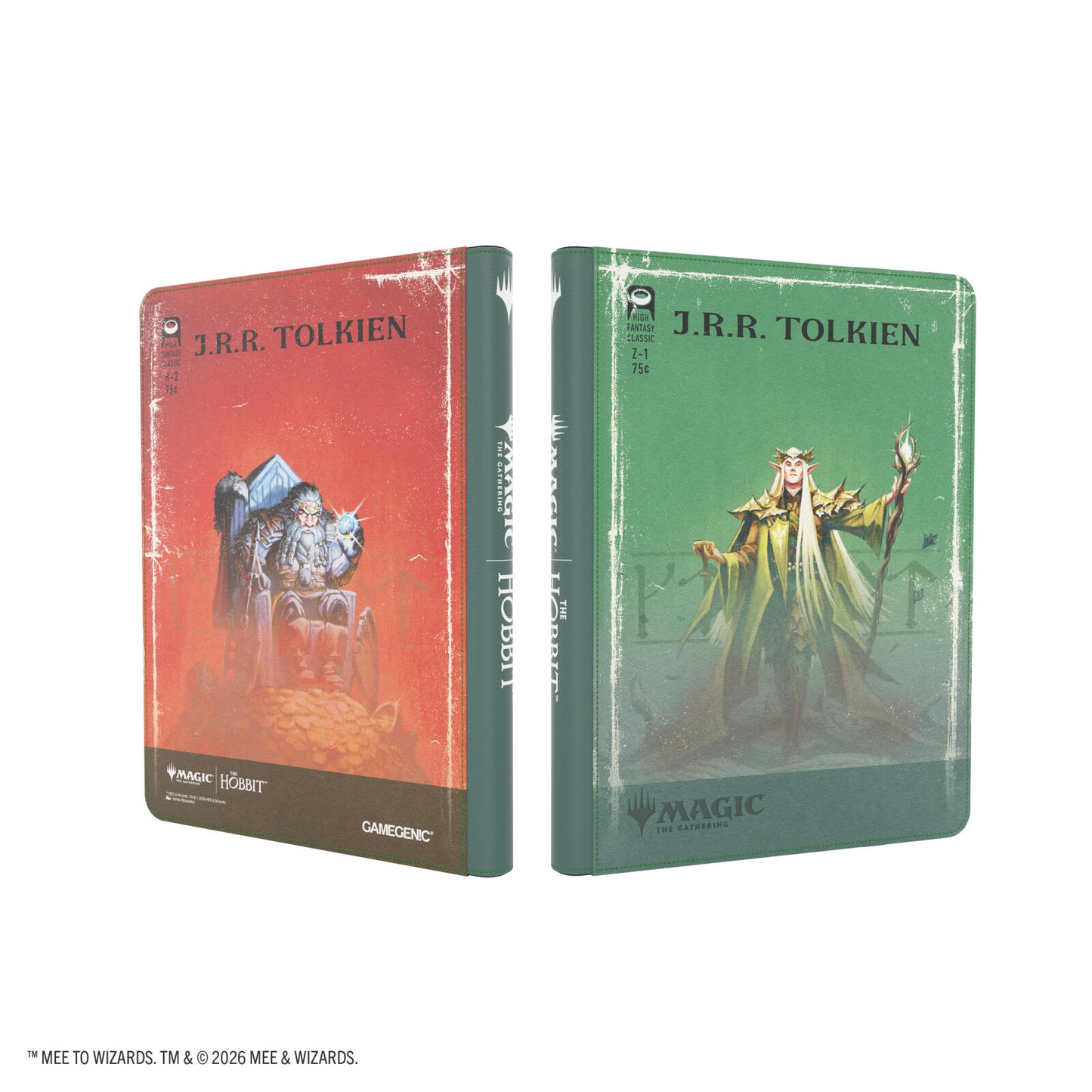 Gamegenic Magic The Gathering The Hobbit Zip-Up Album 18-Pocket - Thranduil, the Elvenking/The Mountain-king