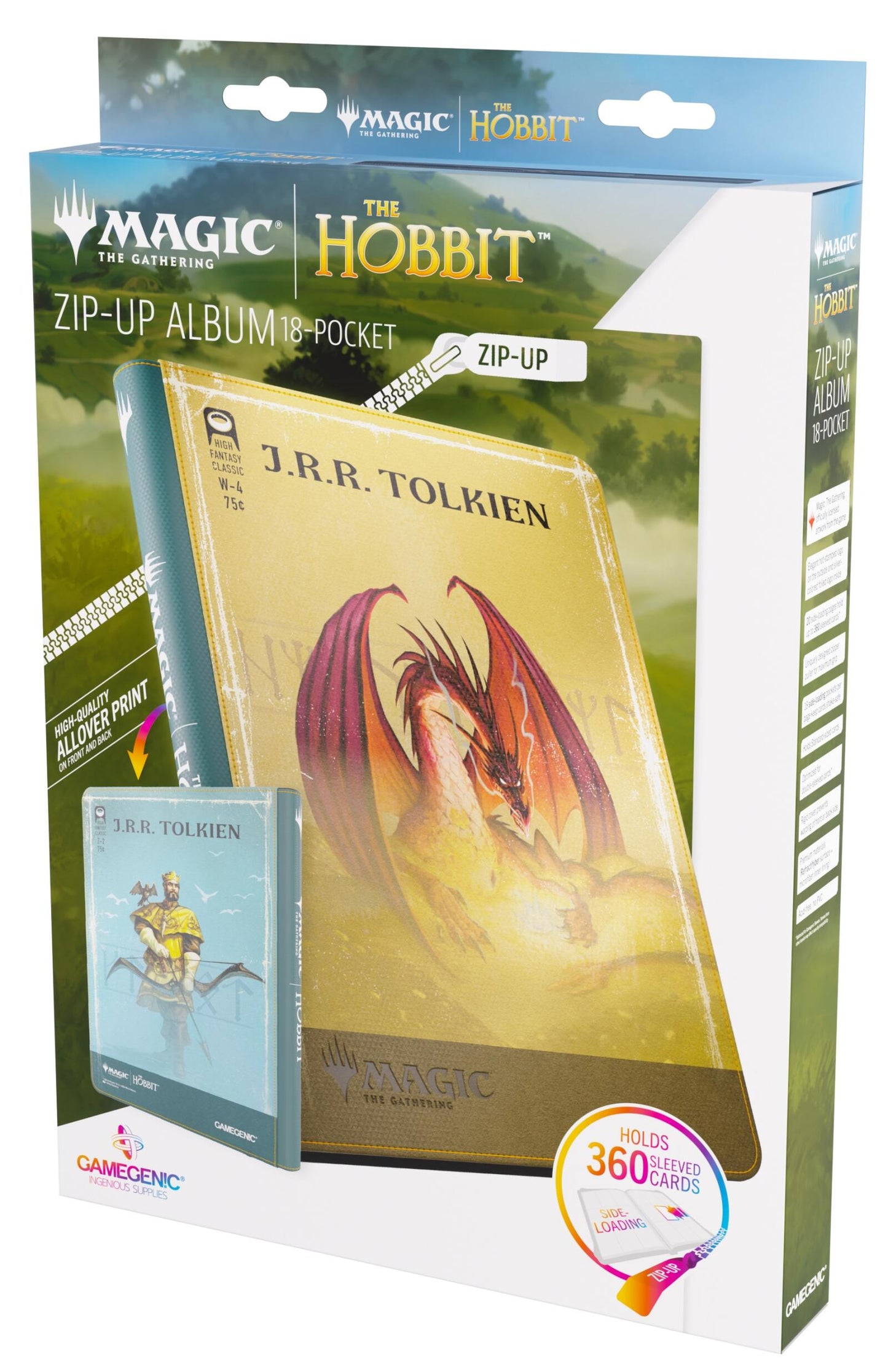 Gamegenic Magic The Gathering The Hobbit Zip-Up Album 18-Pocket - Gleaming Splendor/The King of Dale