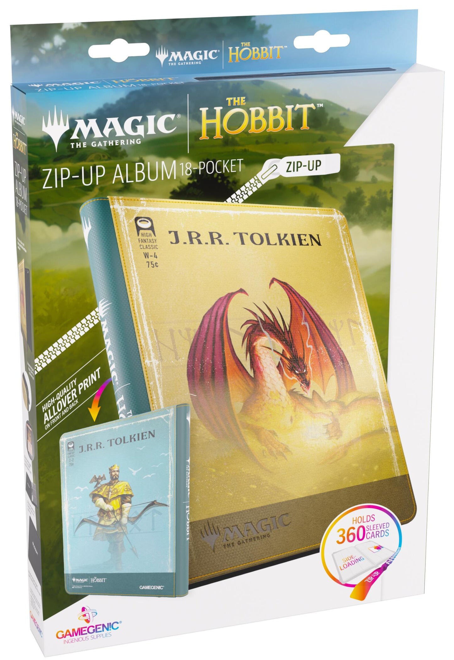 Gamegenic Magic The Gathering The Hobbit Zip-Up Album 18-Pocket - Gleaming Splendor/The King of Dale