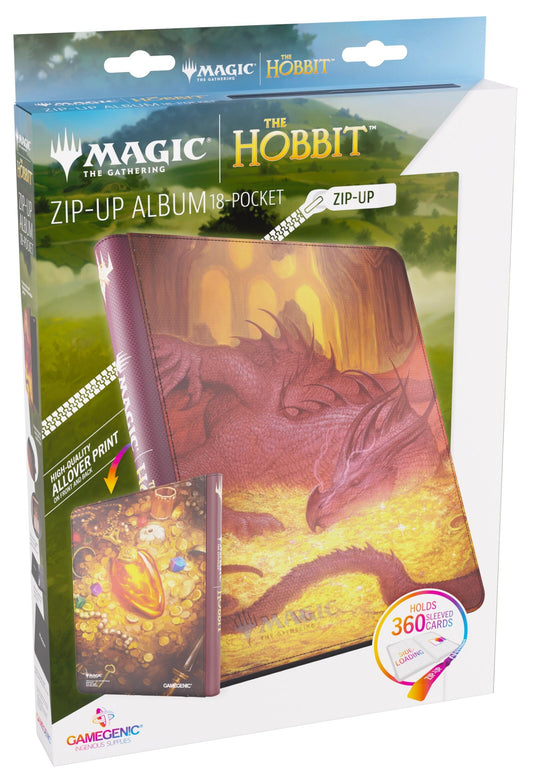 Gamegenic Magic The Gathering The Hobbit Zip-Up Album 18-Pocket - Smaug's Mox Amber