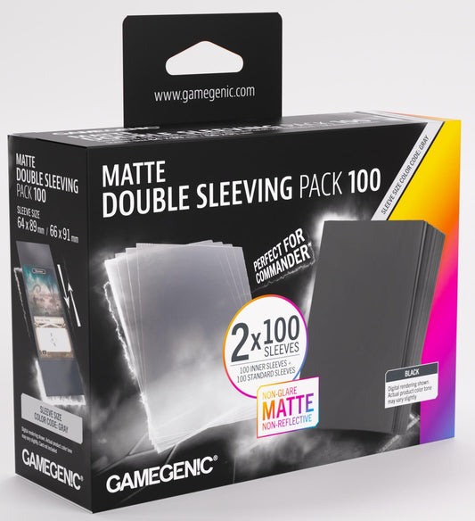 Gamegenic Matte Double Sleeving Pack 100 (66mm x 91mm)