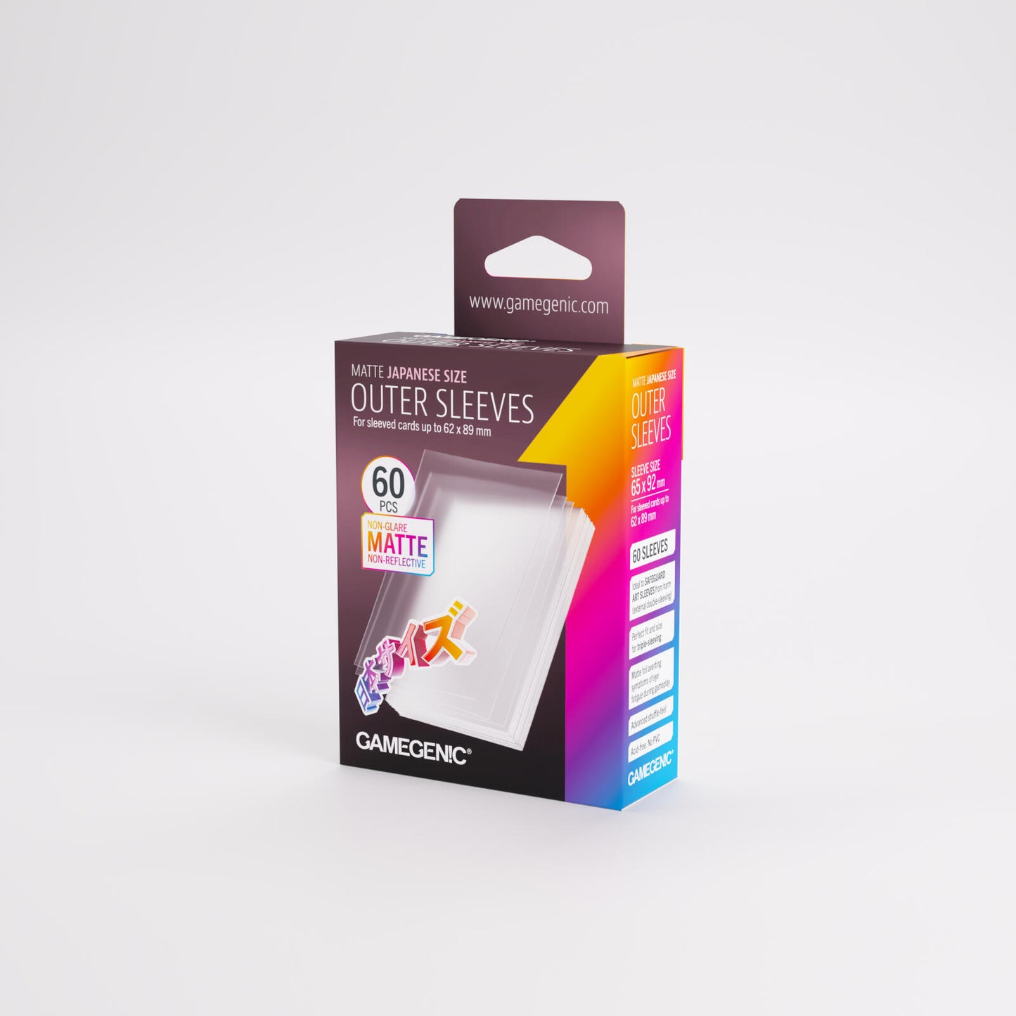 Gamegenic Matte Outer Card Sleeves - Japanese Size (65mm x 92mm) (60 Sleeves Per Pack)