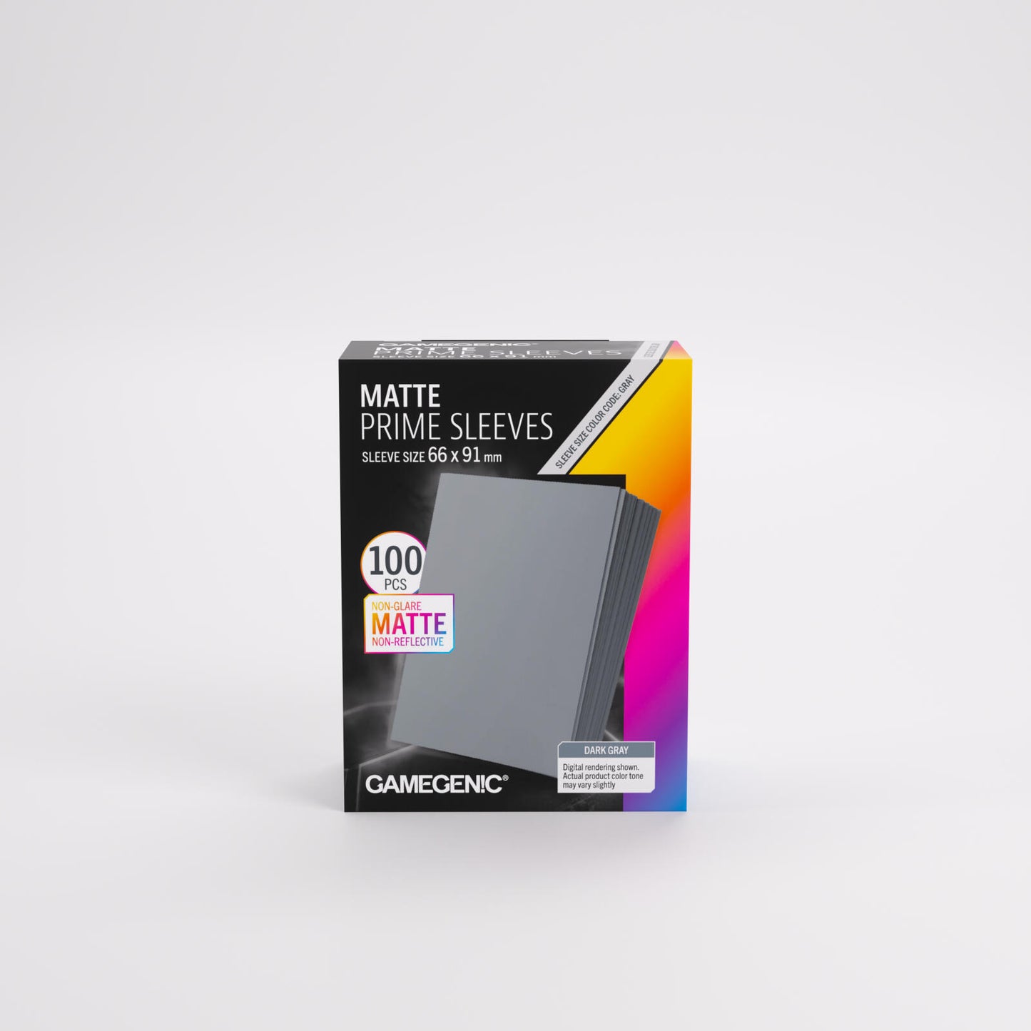 Gamegenic Matte Prime Card Sleeves - Dark Gray (66mm x 91mm) (100 Sleeves Per Pack)