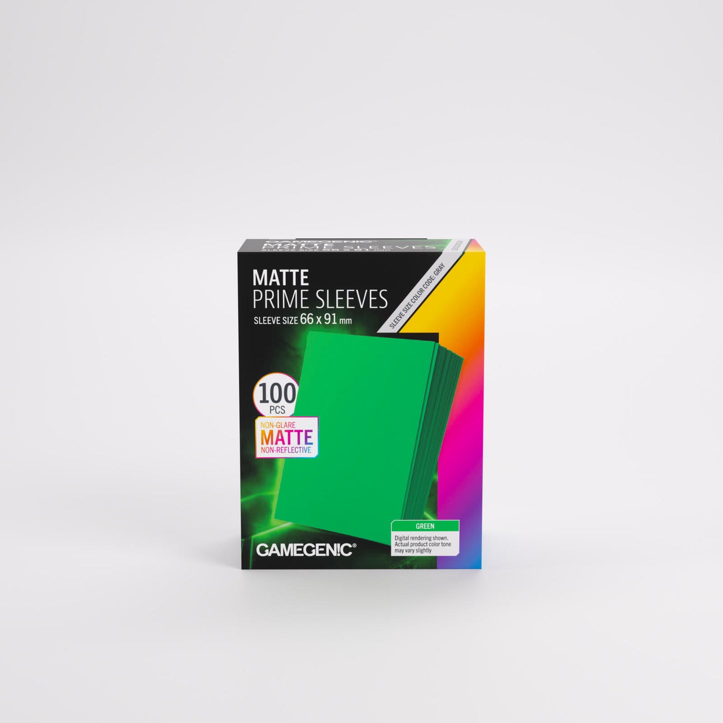 Gamegenic Matte Prime Card Sleeves - Green (66mm x 91mm) (100 Sleeves Per Pack)