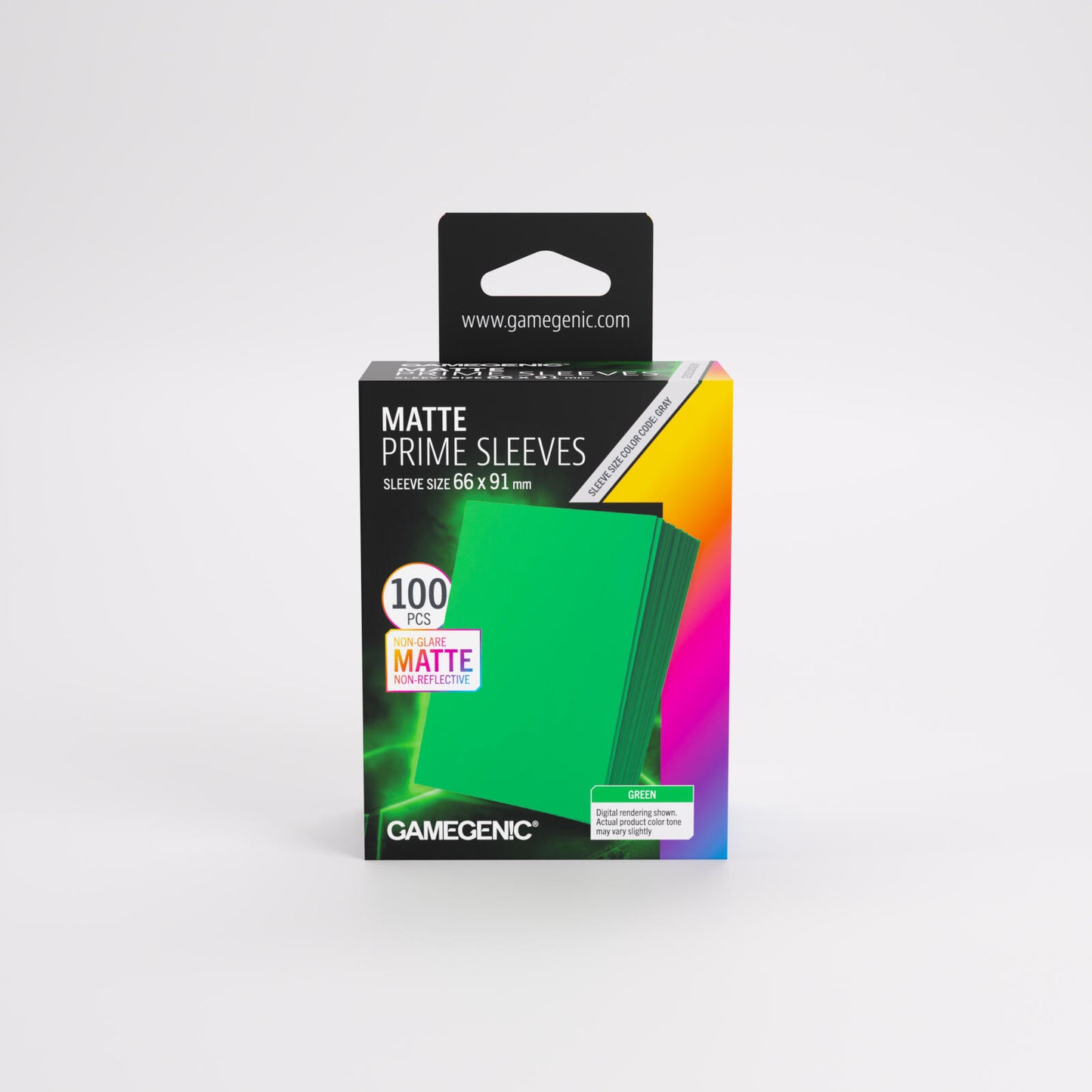 Gamegenic Matte Prime Card Sleeves - Green (66mm x 91mm) (100 Sleeves Per Pack)