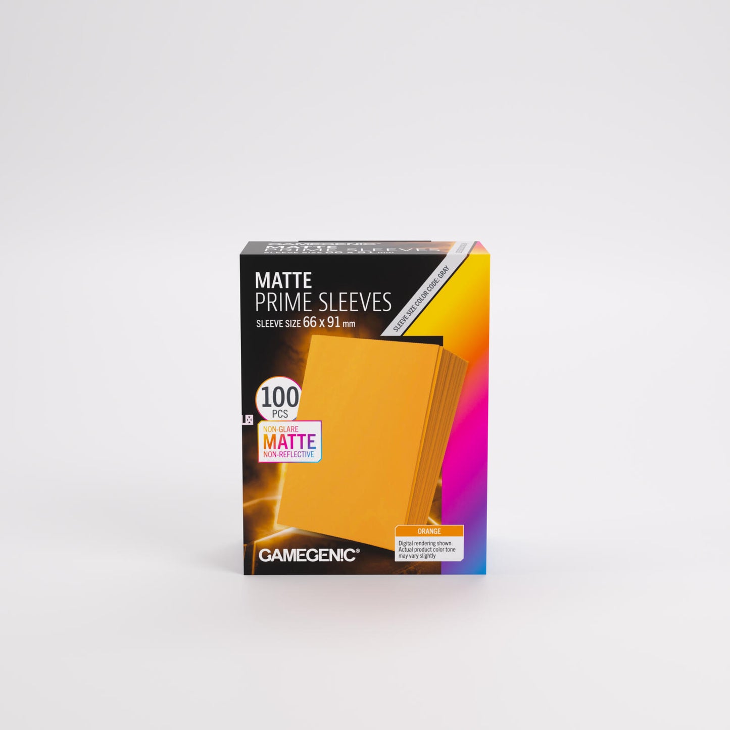 Gamegenic Matte Prime Card Sleeves - Orange (66mm x 91mm) (100 Sleeves Per Pack)