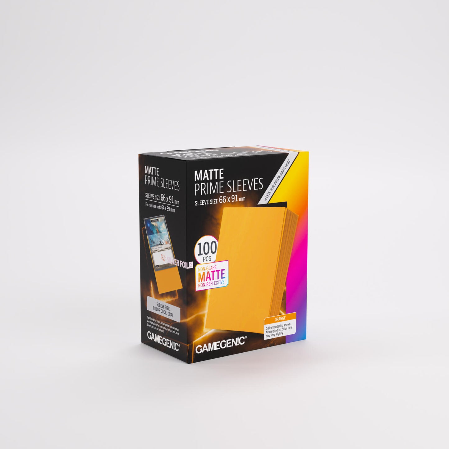 Gamegenic Matte Prime Card Sleeves - Orange (66mm x 91mm) (100 Sleeves Per Pack)