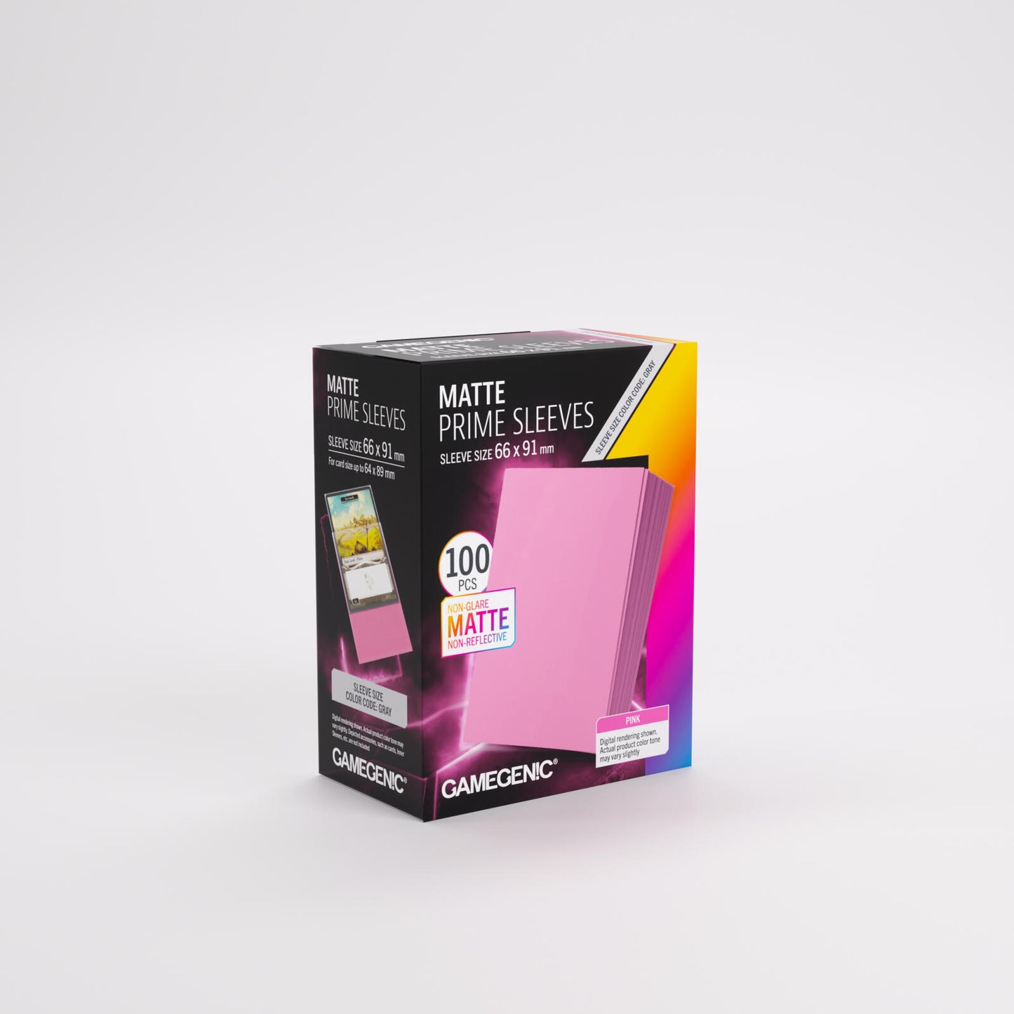 Gamegenic Matte Prime Card Sleeves - Pink (66mm x 91mm) (100 Sleeves Per Pack)