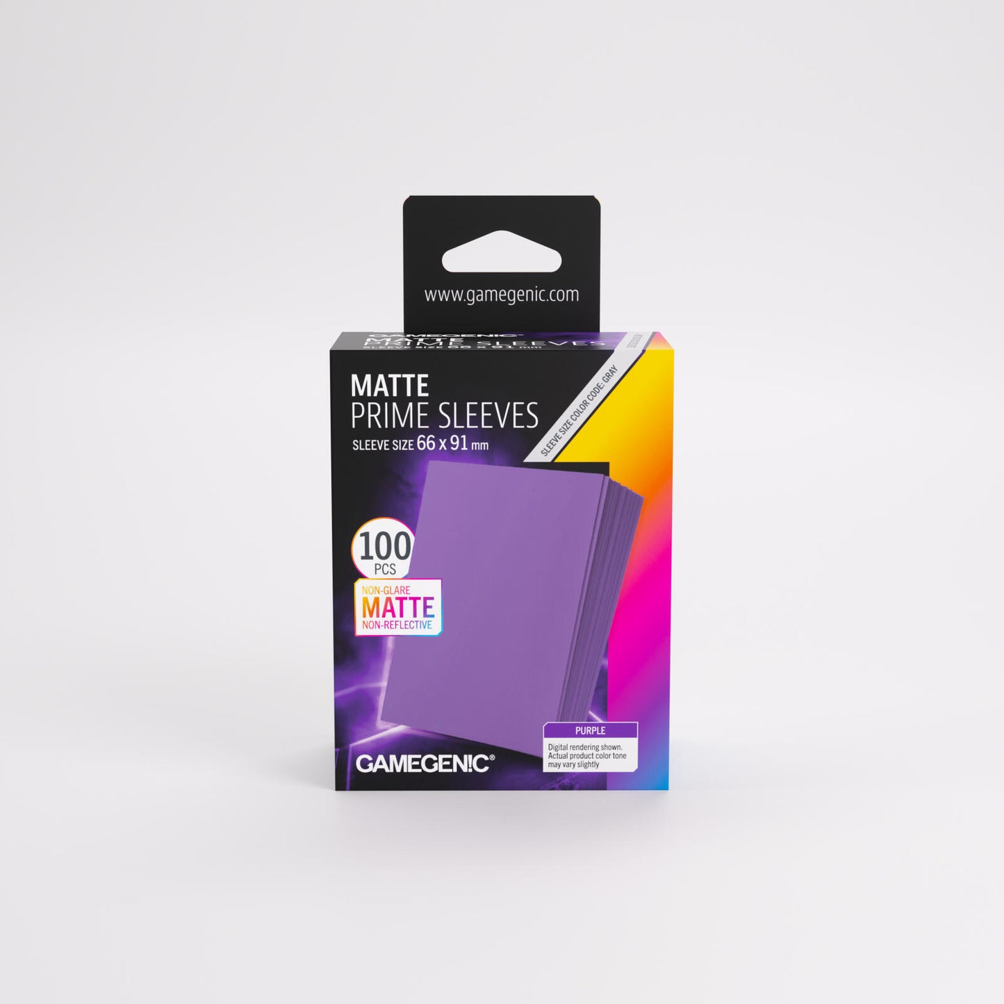 Gamegenic Matte Prime Card Sleeves - Purple (66mm x 91mm) (100 Sleeves Per Pack)