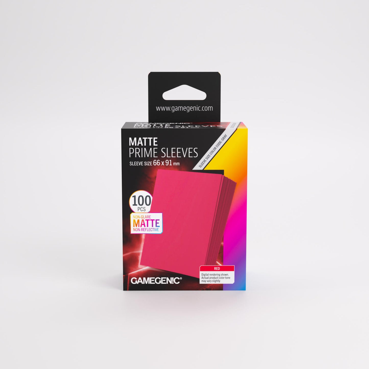 Gamegenic Matte Prime Card Sleeves - Red (66mm x 91mm) (100 Sleeves Per Pack)
