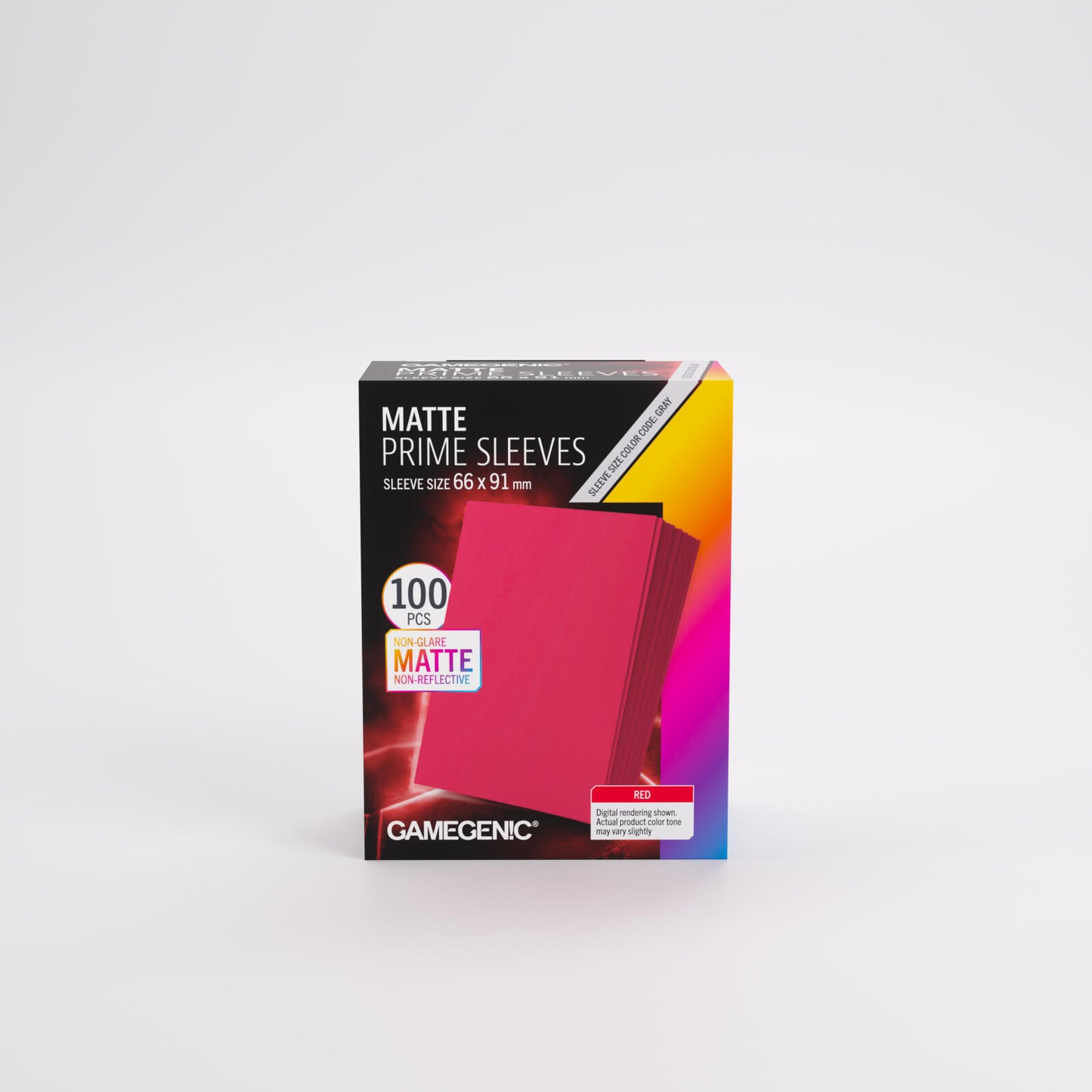 Gamegenic Matte Prime Card Sleeves - Red (66mm x 91mm) (100 Sleeves Per Pack)