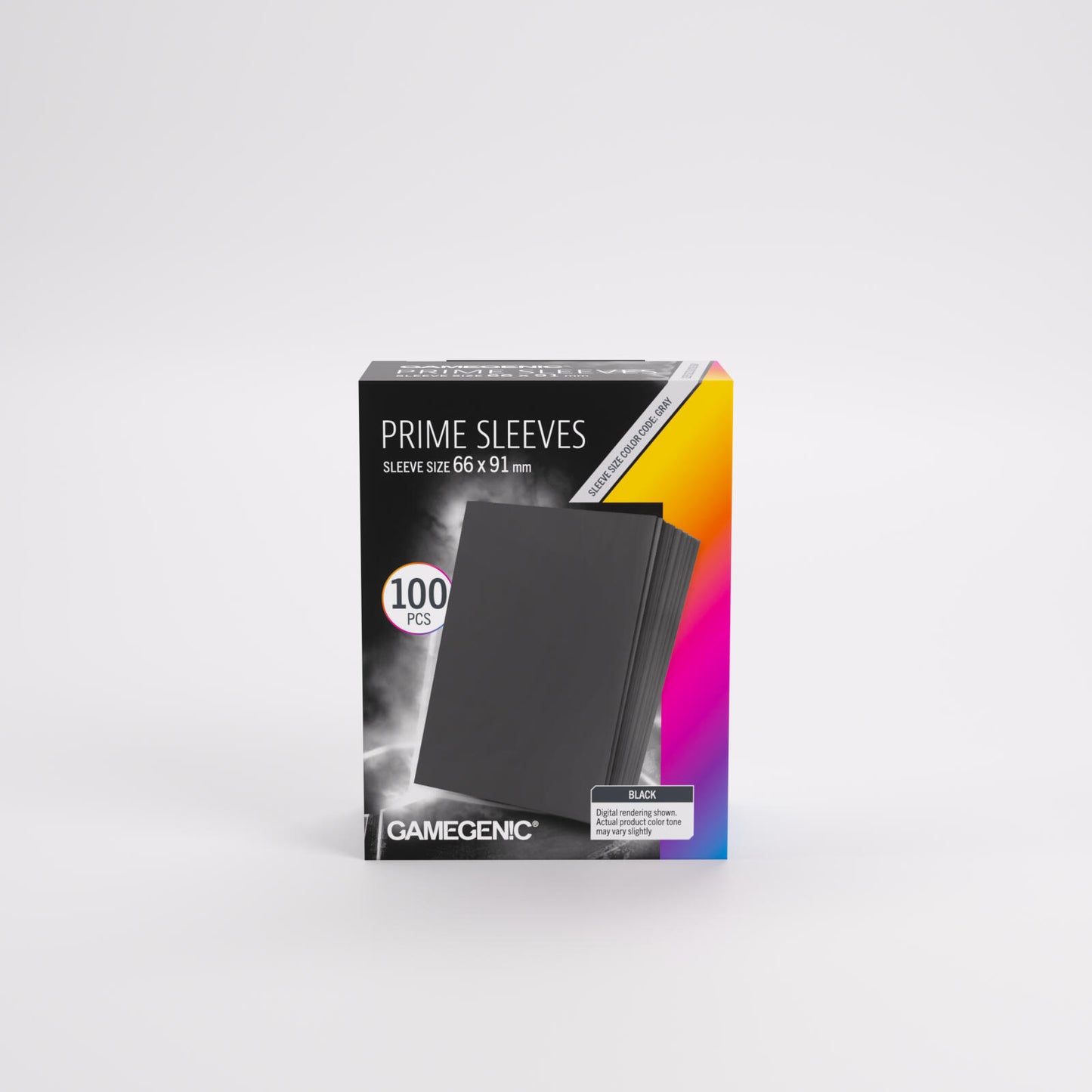 Gamegenic Prime Card Sleeves - Black (66mm x 91mm) (100 Sleeves Per Pack)