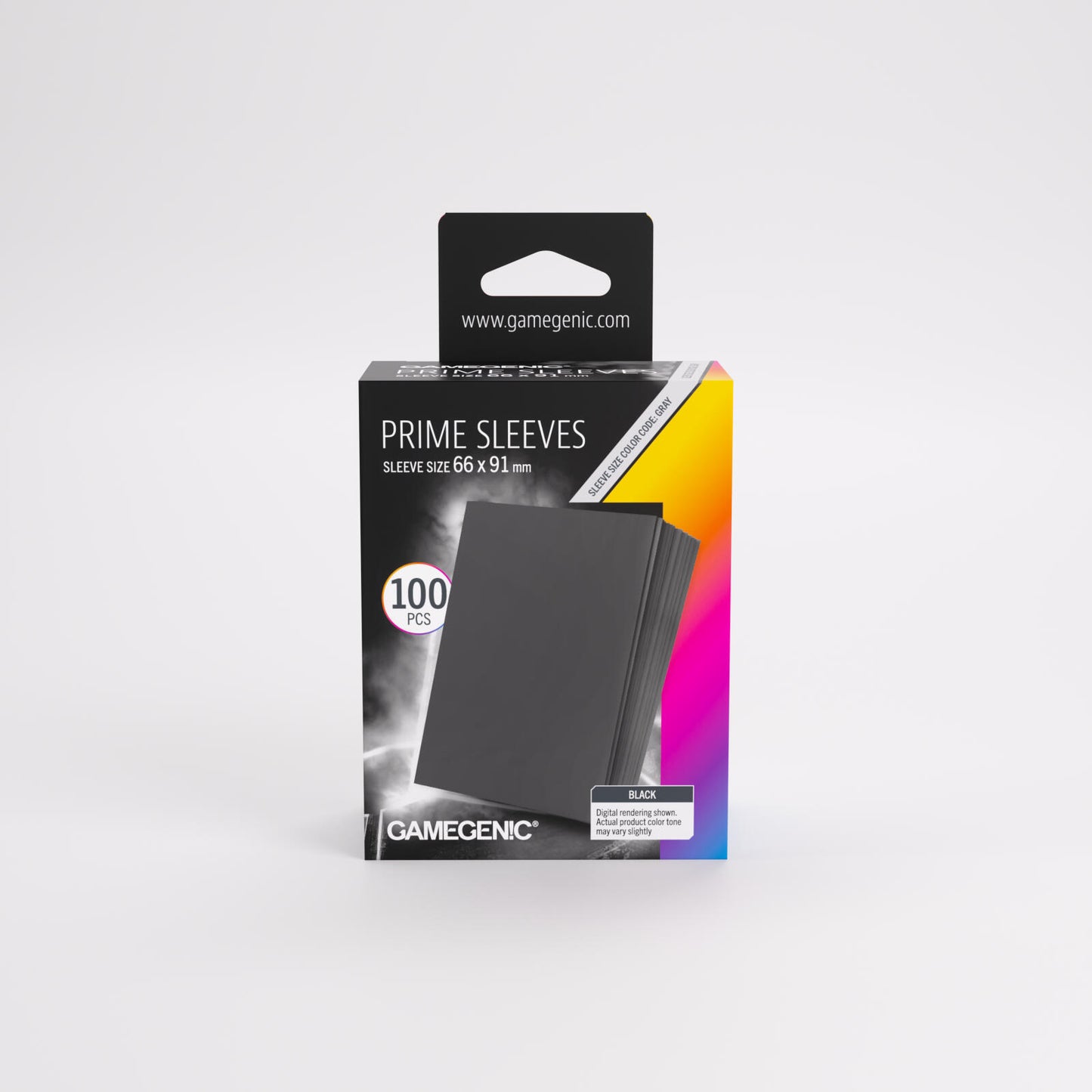 Gamegenic Prime Card Sleeves - Black (66mm x 91mm) (100 Sleeves Per Pack)
