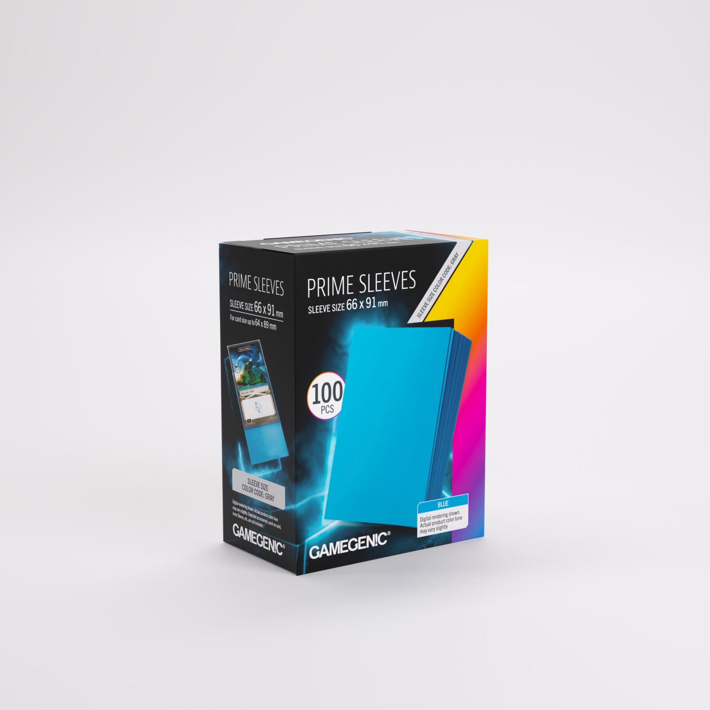 Gamegenic Prime Card Sleeves - Blue (66mm x 91mm) (100 Sleeves Per Pack)