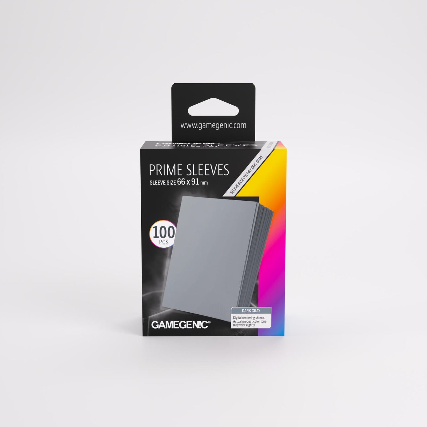 Gamegenic Prime Card Sleeves - Dark Gray (66mm x 91mm) (100 Sleeves Per Pack)