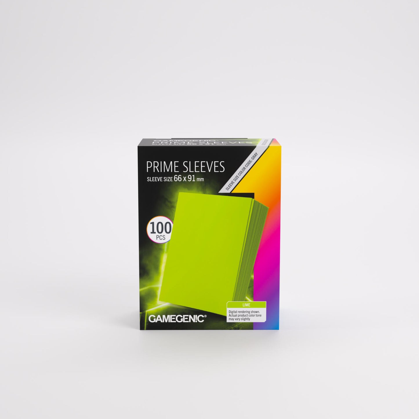 Gamegenic Prime Card Sleeves - Lime (66mm x 91mm) (100 Sleeves Per Pack)