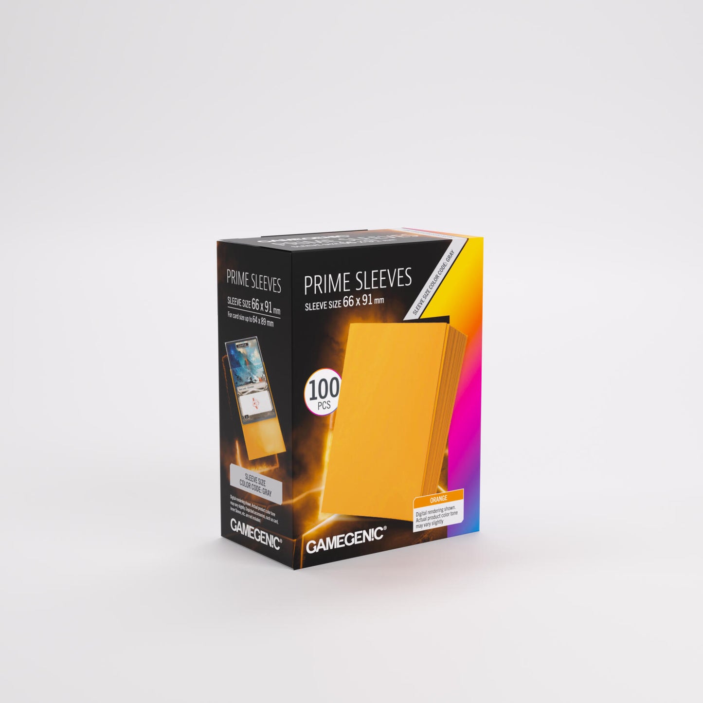 Gamegenic Prime Card Sleeves - Orange (66mm x 91mm) (100 Sleeves Per Pack)