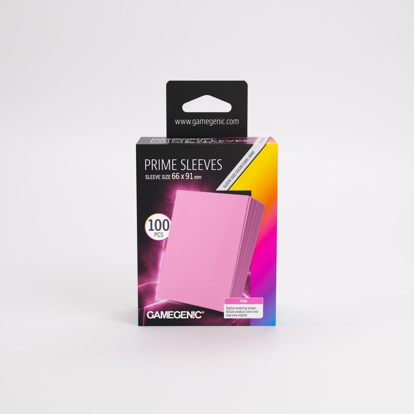 Gamegenic Prime Card Sleeves - Pink (66mm x 91mm) (100 Sleeves Per Pack)